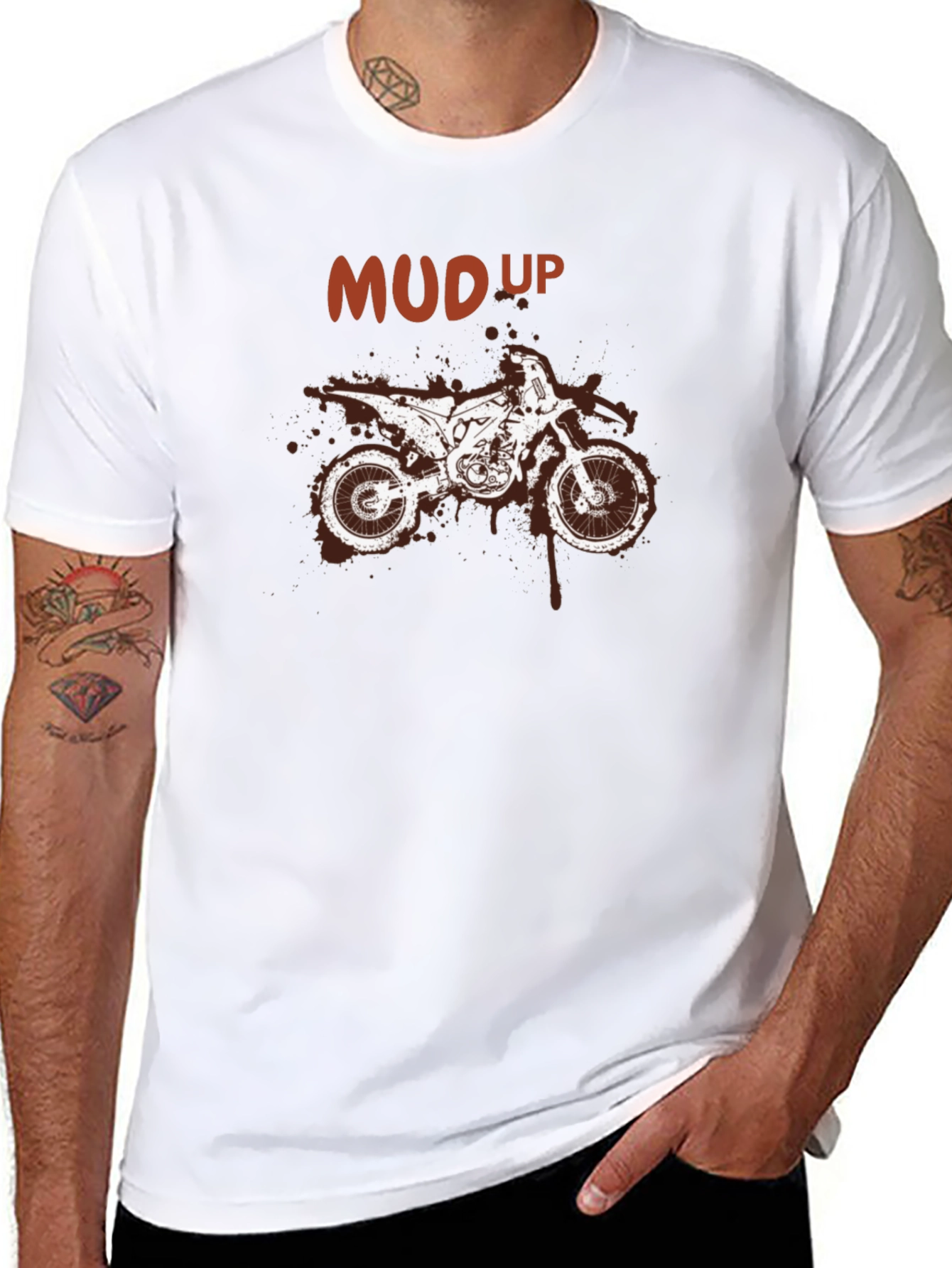 Mud Up Motocross T-Shirt - Dirt Bike Graphic Tee