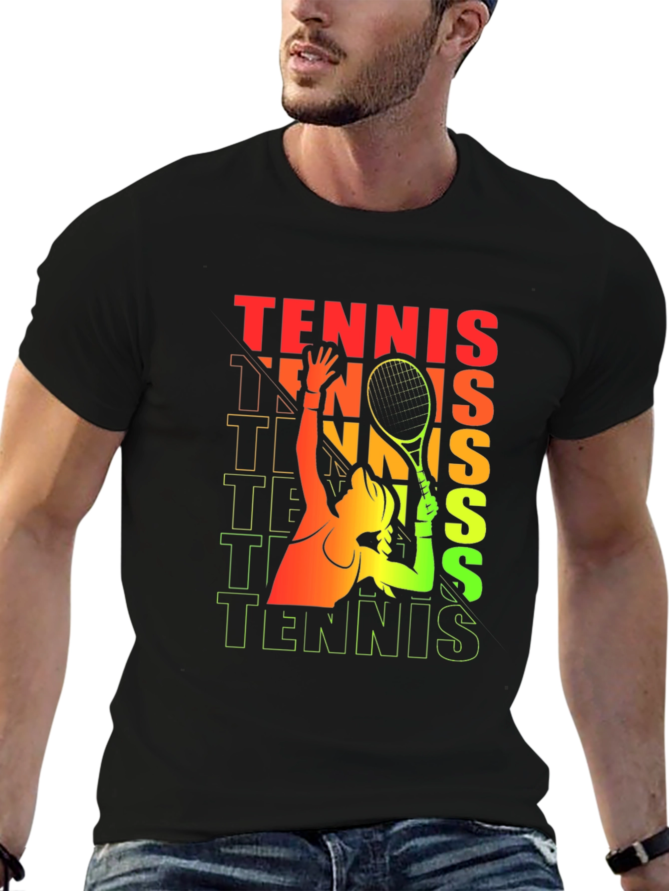 Tennis Player Graphic Tee - Stylish Activewear