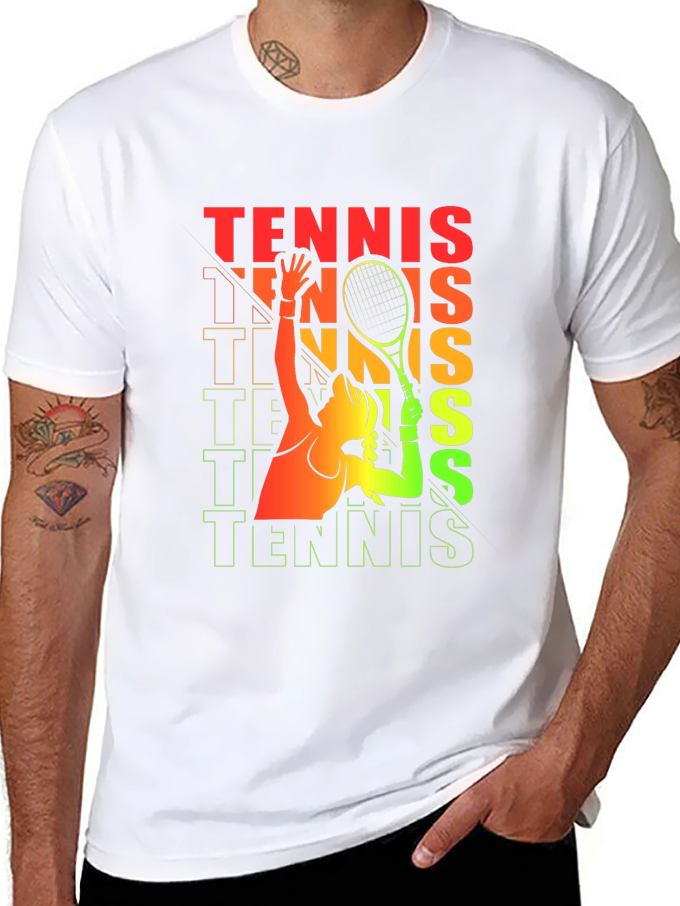 Tennis Player Graphic Tee - Stylish Activewear