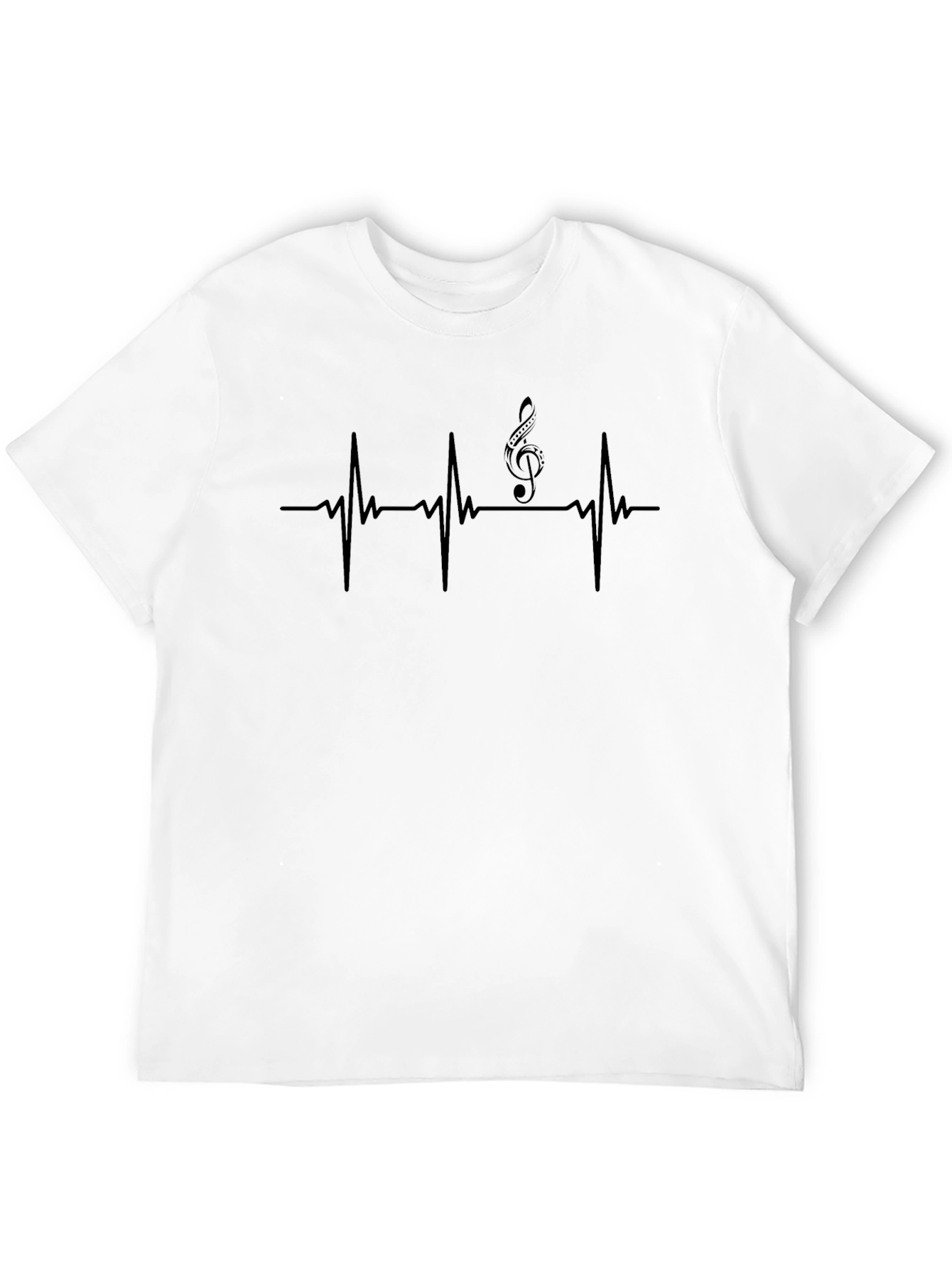 Music Heartbeat T-Shirt - Black Graphic Tee