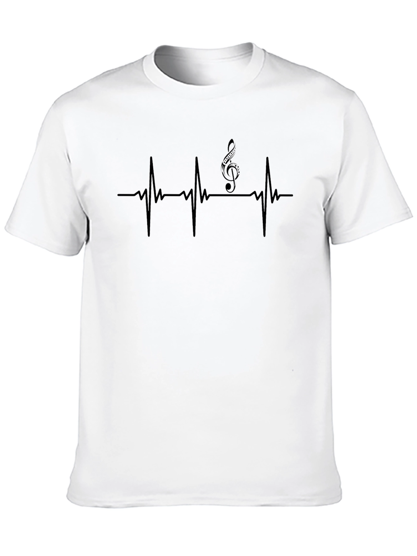 Music Heartbeat T-Shirt - Black Graphic Tee