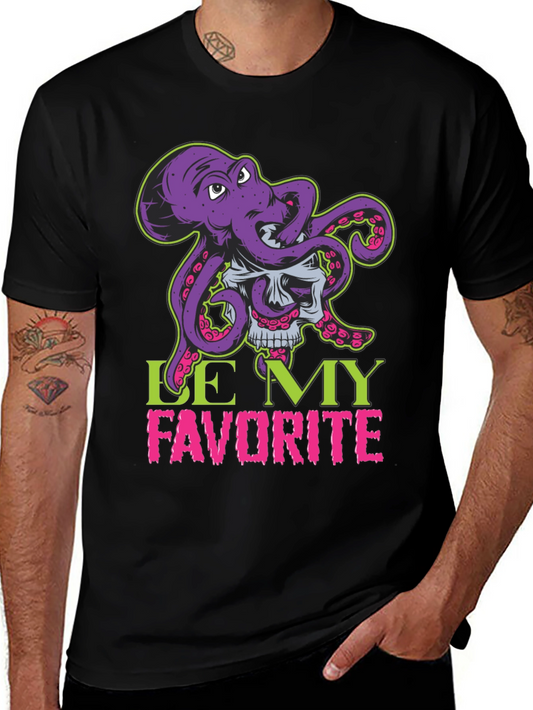Octopus & Skull Graphic T-Shirt - Be My Favorite