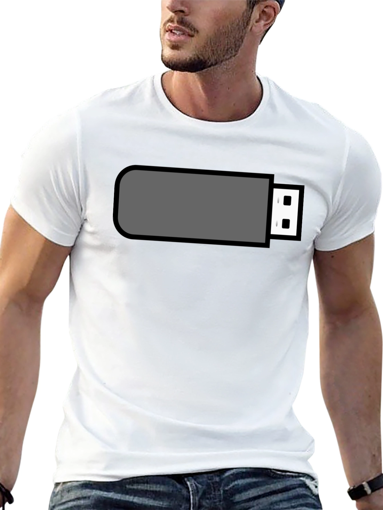 USB Drive Graphic T-Shirt - Tech Humor Tee