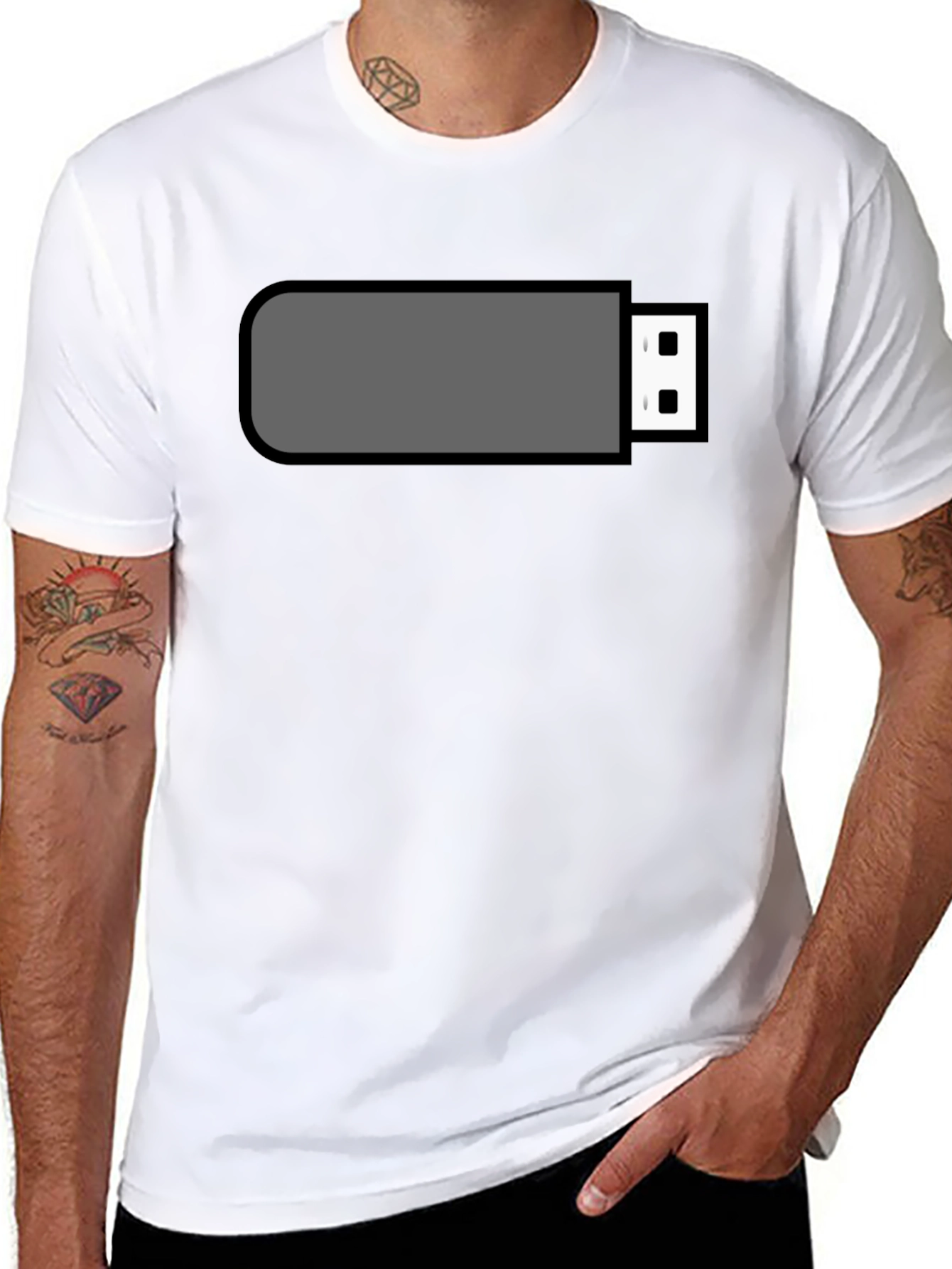 USB Drive Graphic T-Shirt - Tech Humor Tee
