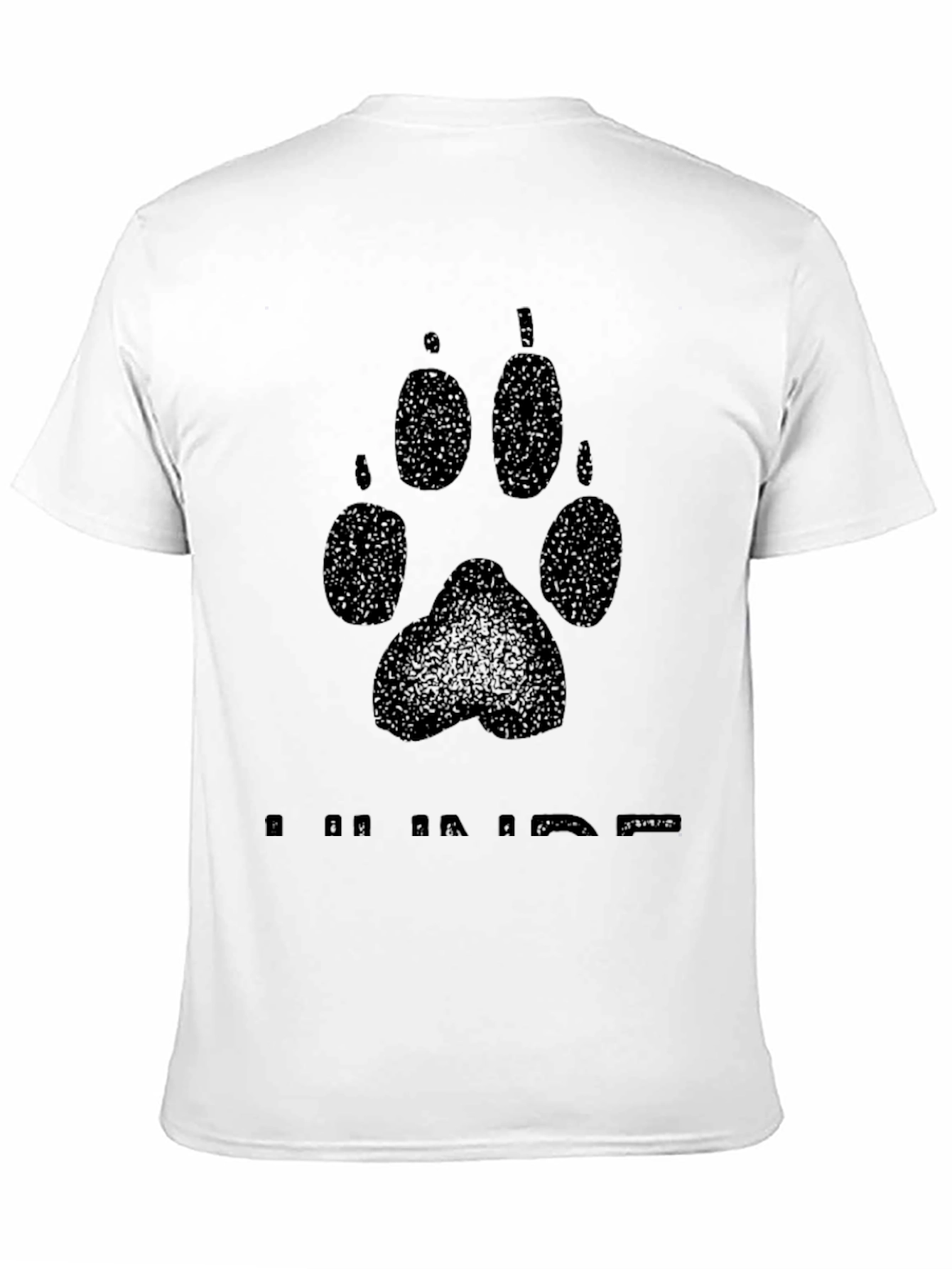Black I Am Aware Paw Print Graphic Tee