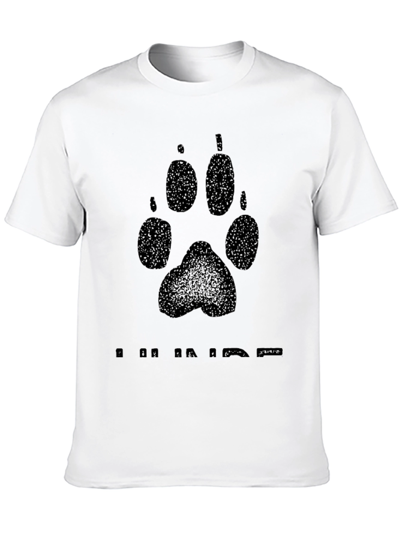 Black I Am Aware Paw Print Graphic Tee