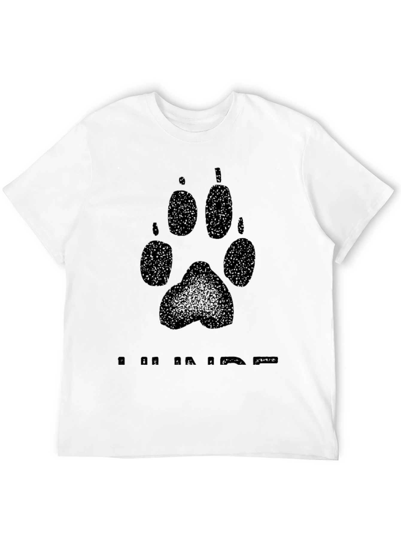 Black I Am Aware Paw Print Graphic Tee