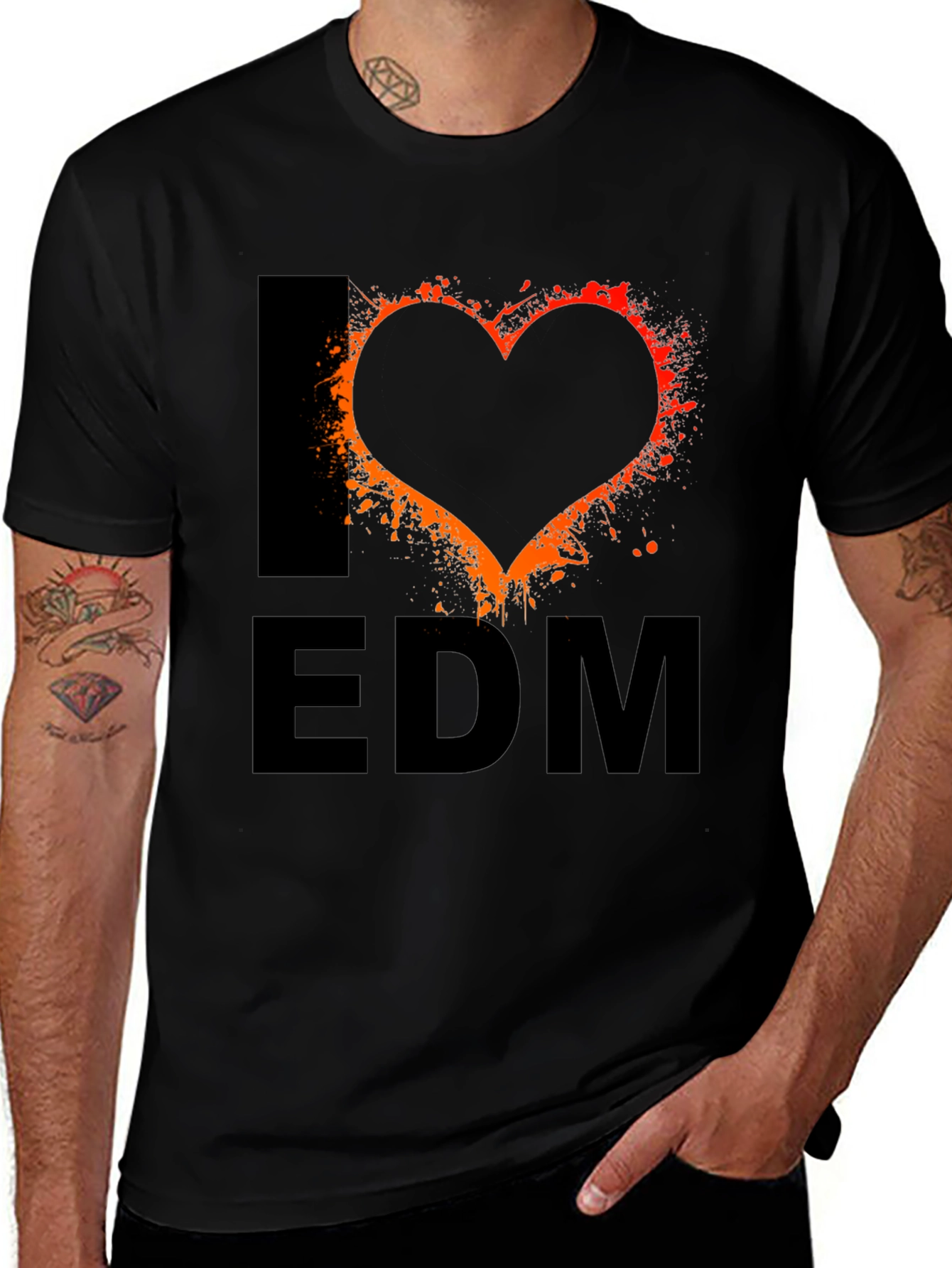 I Love EDM Black T-Shirt