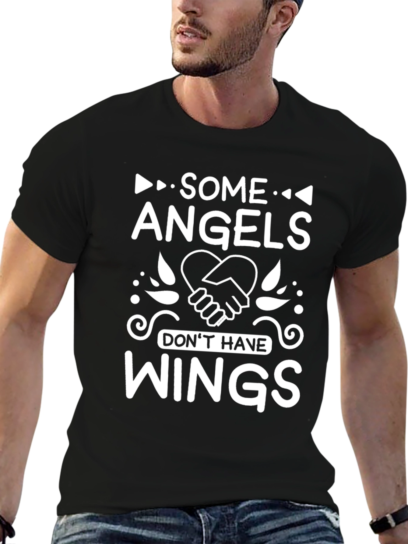 Some Angels Dont Have Wings Graphic Tee