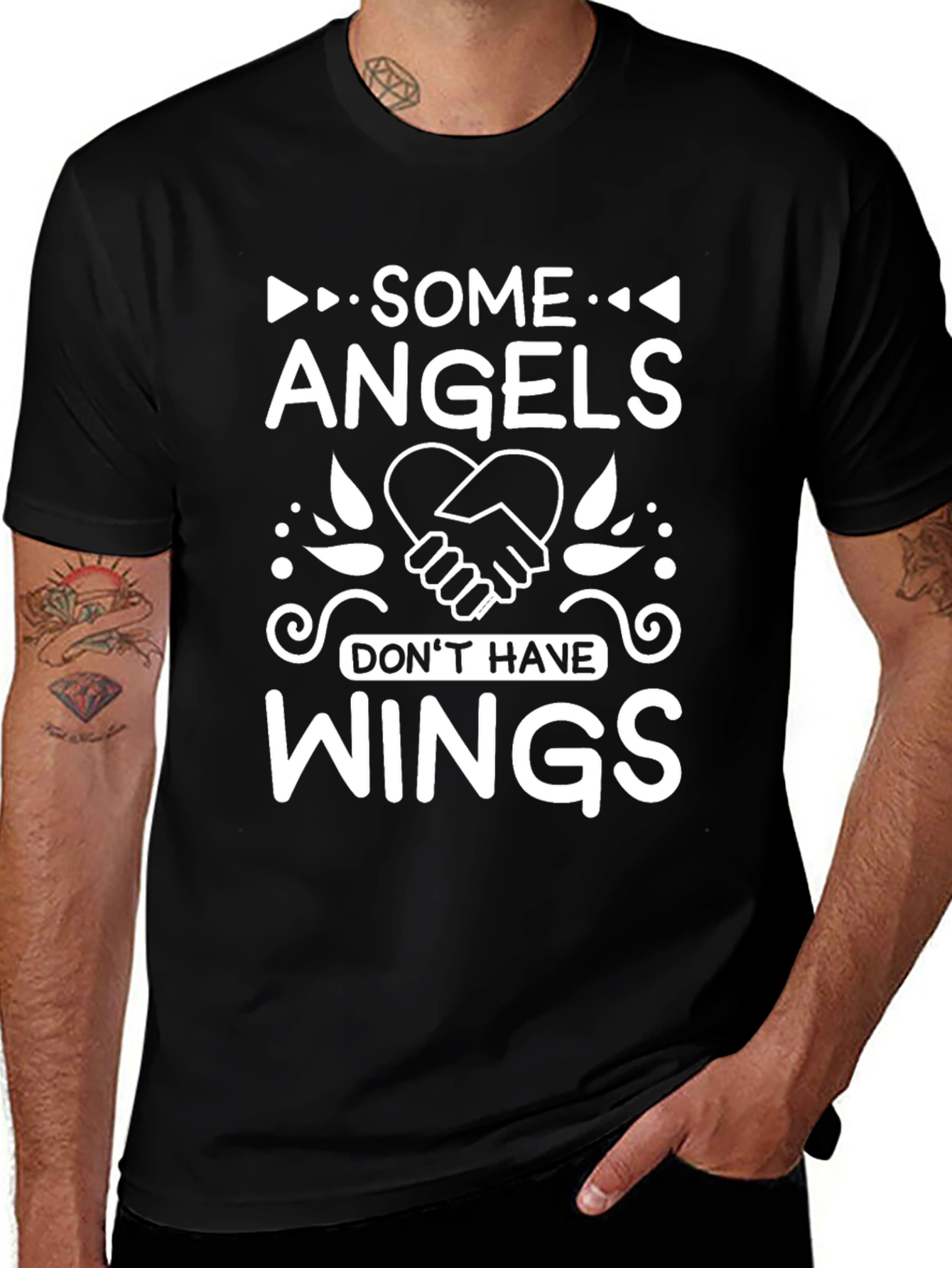 Some Angels Dont Have Wings Graphic Tee