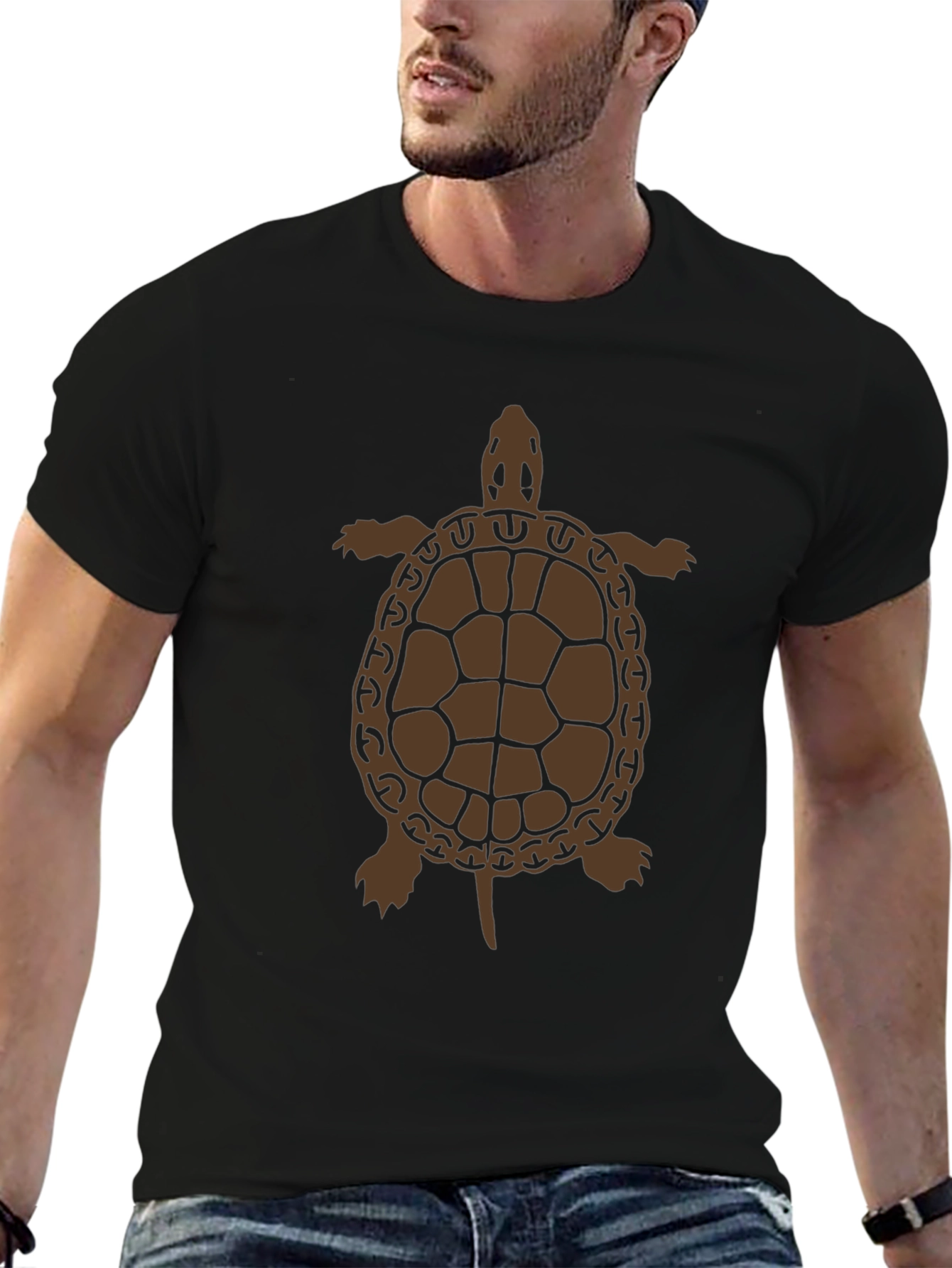 Turtle Graphic Tee - Black Unisex Shirt
