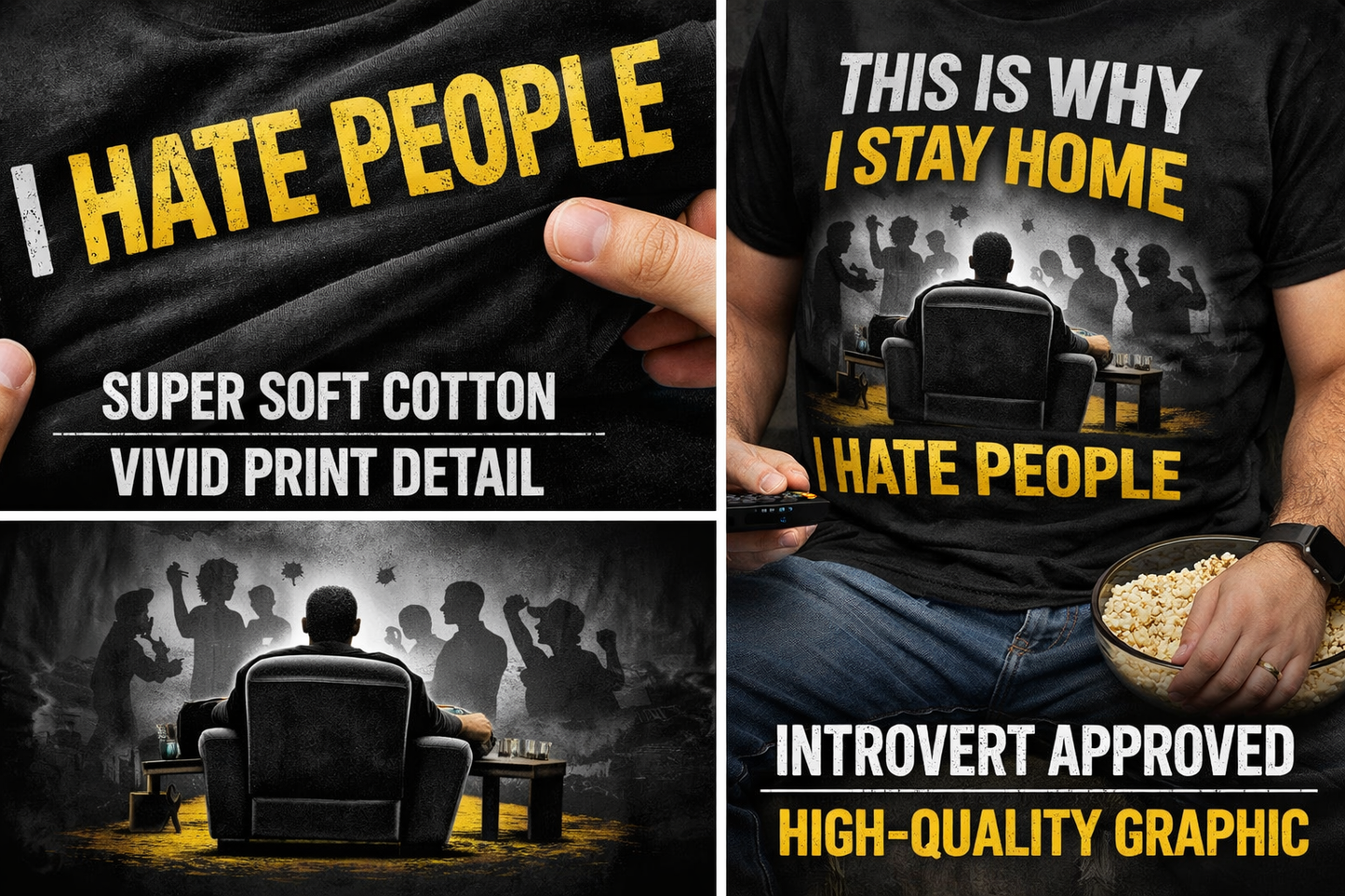 This Is Why I Stay Home – I Hate People Funny T-Shirt