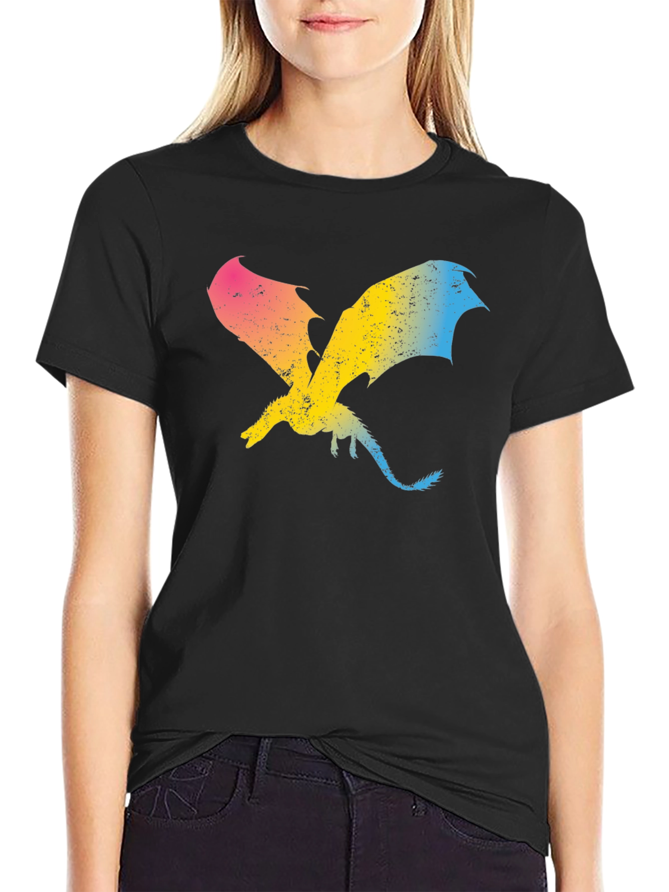 Pansexual Pride Dragon Graphic T-Shirt