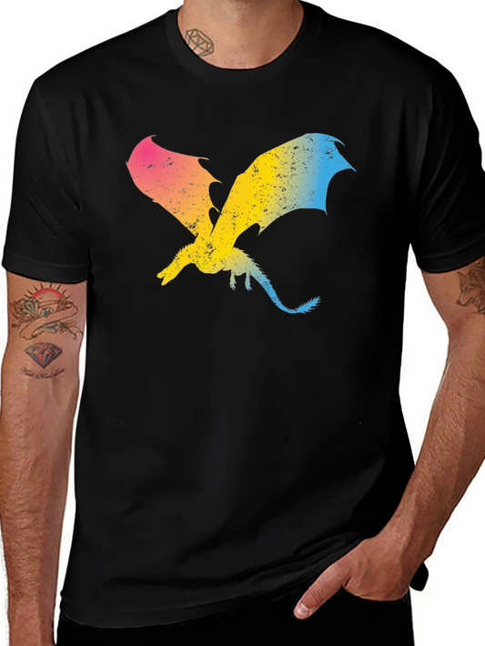 Pansexual Pride Dragon Graphic T-Shirt