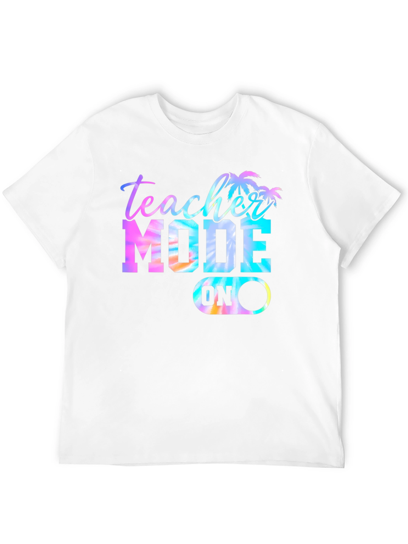 Teacher Mode On Tie-Dye Graphic T-Shirt