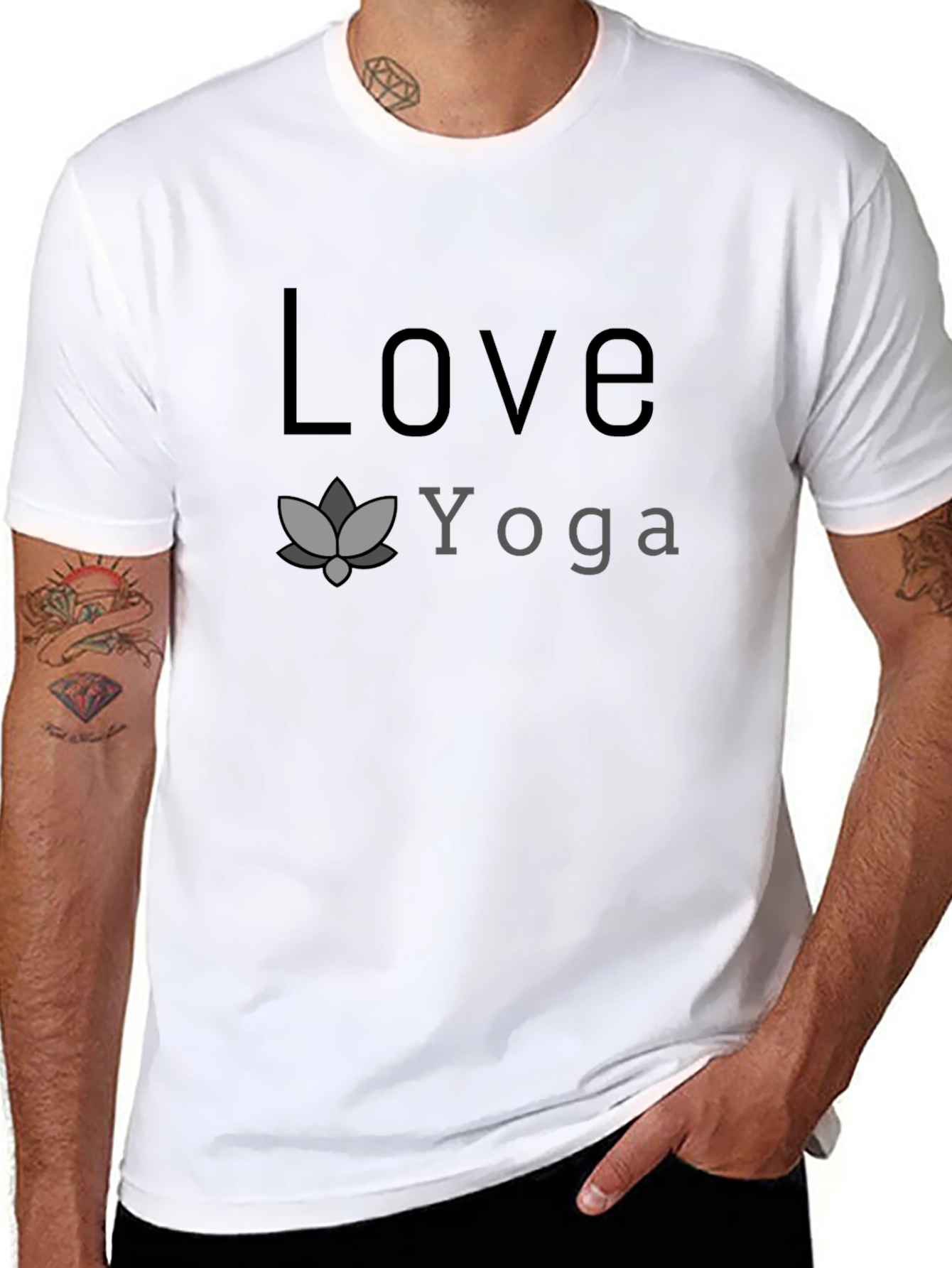 Love Yoga T-Shirt - Black Graphic Tee