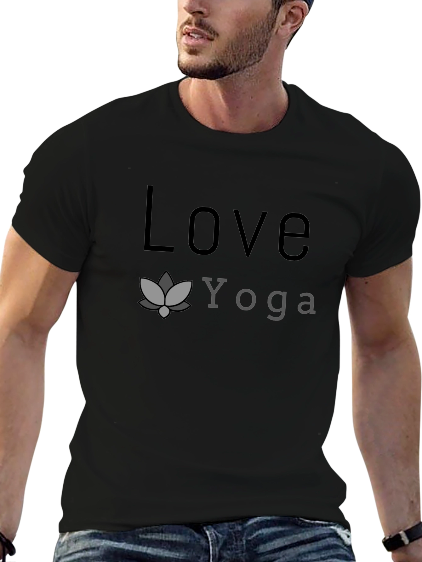 Love Yoga T-Shirt - Black Graphic Tee