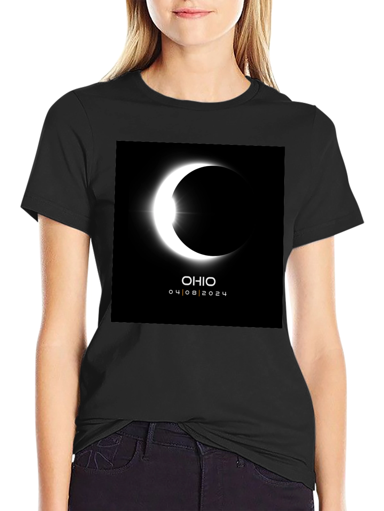 Ohio Eclipse 2024 Black T-Shirt