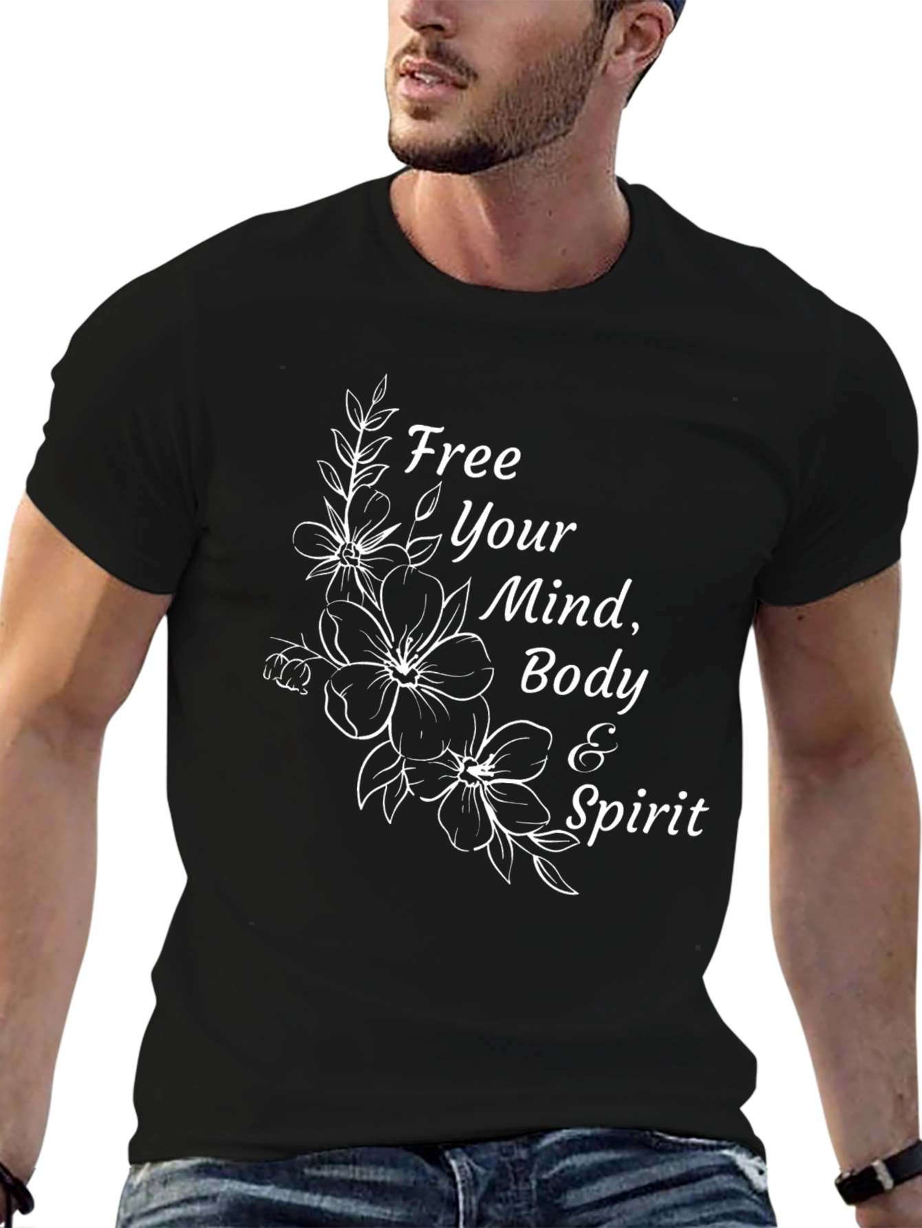 Free Mind Body & Spirit Floral T-Shirt