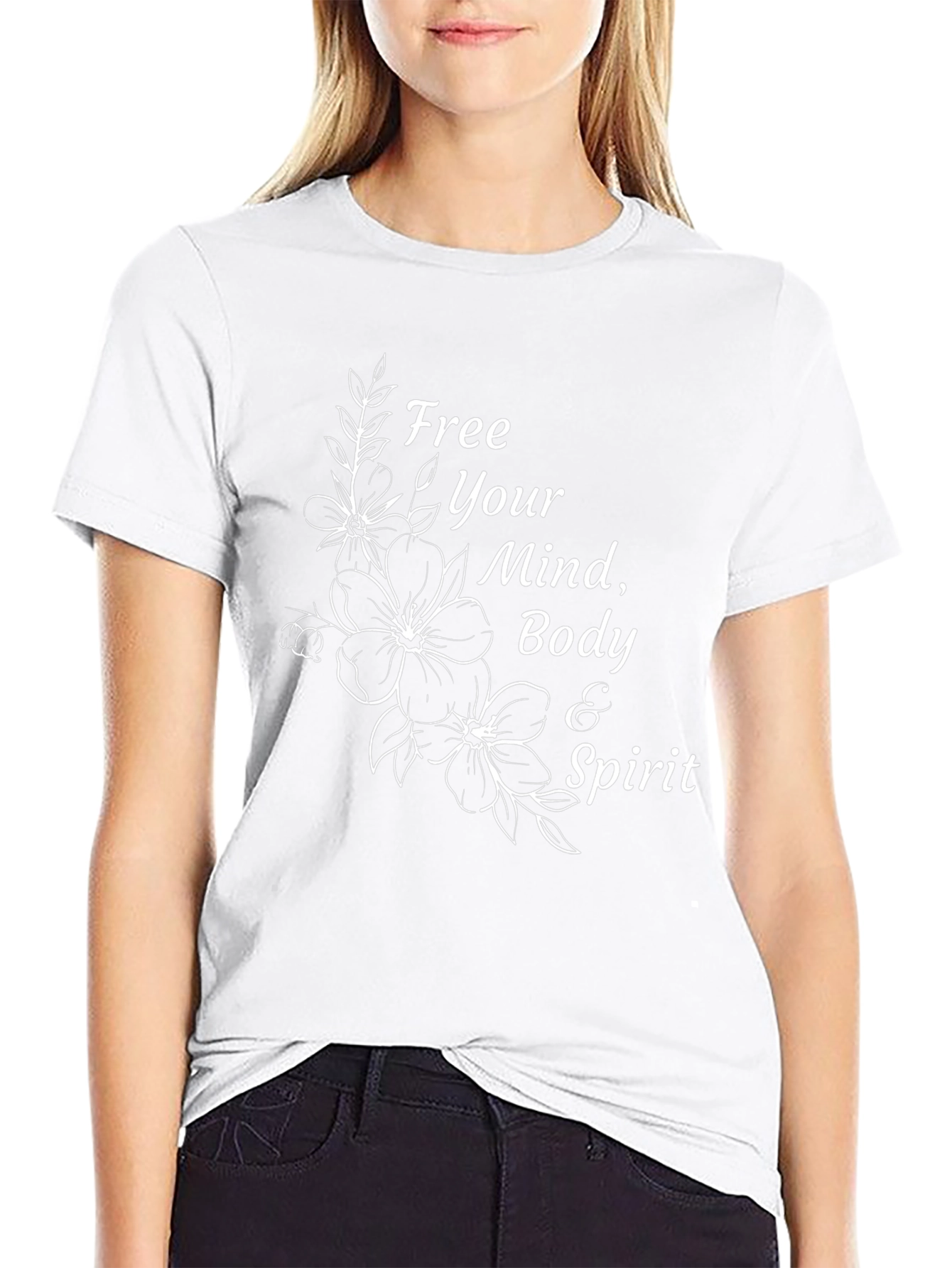 Free Mind Body & Spirit Floral T-Shirt