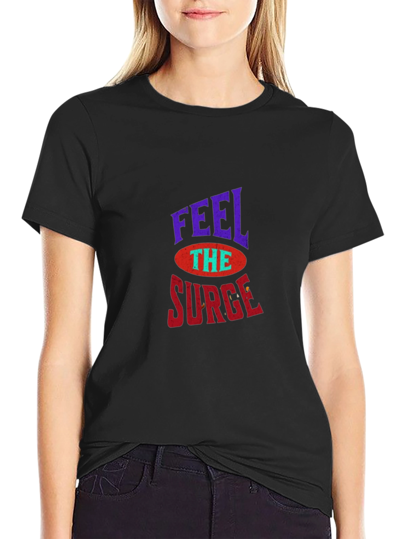 Feel The Surge Graphic Tee - Retro Style T-Shirt