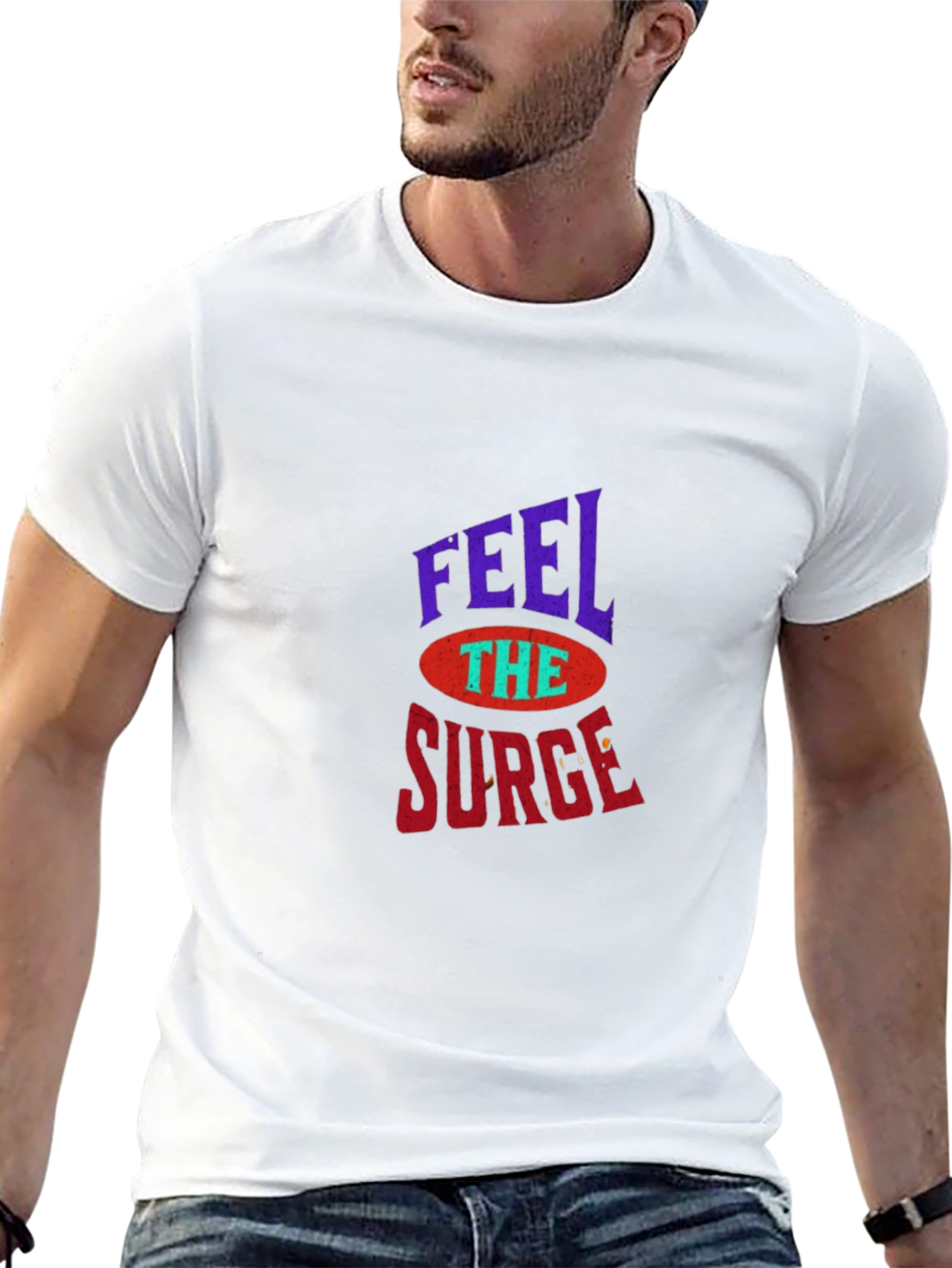 Feel The Surge Graphic Tee - Retro Style T-Shirt