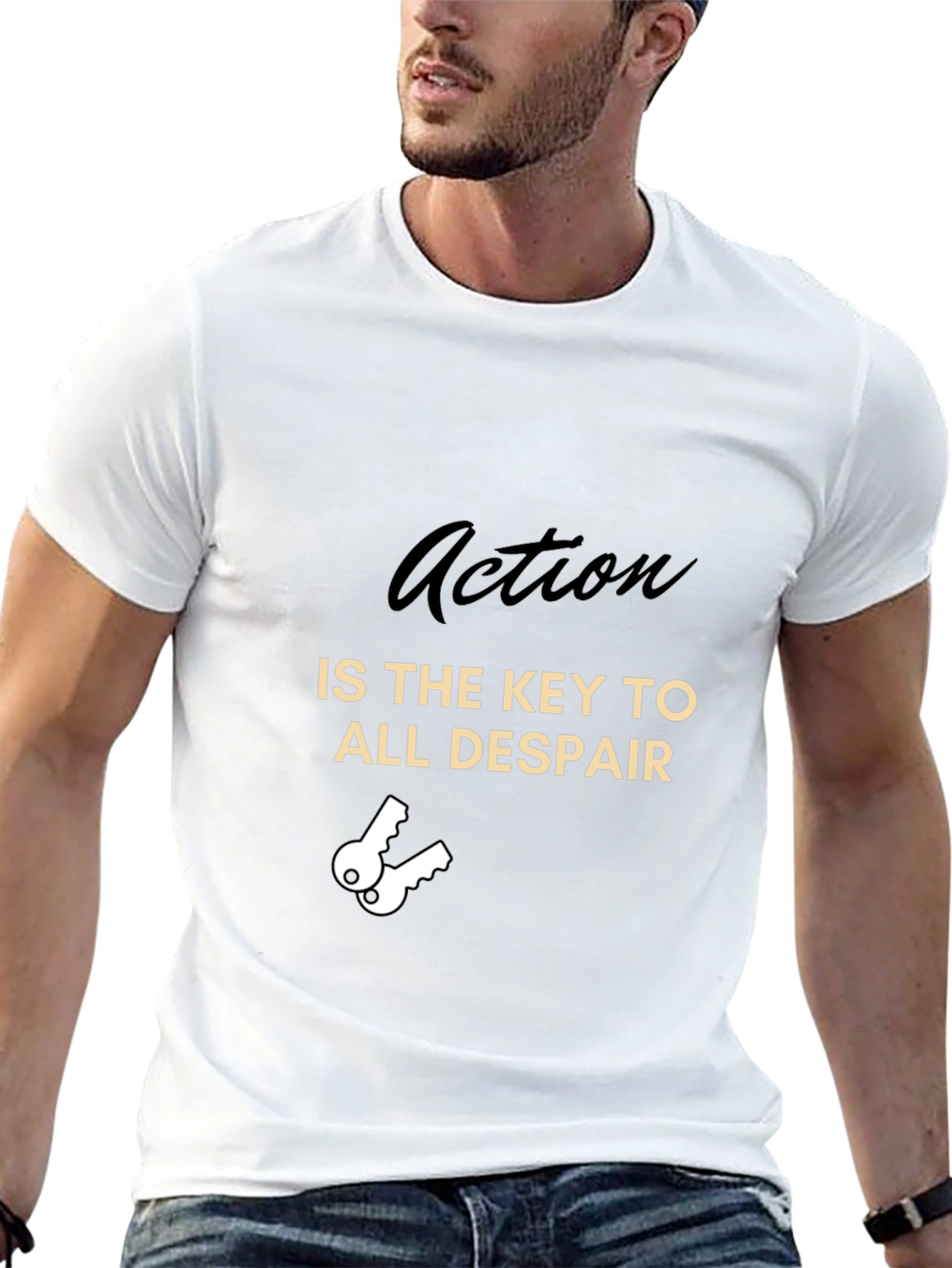 Action is the Key Graphic T-Shirt