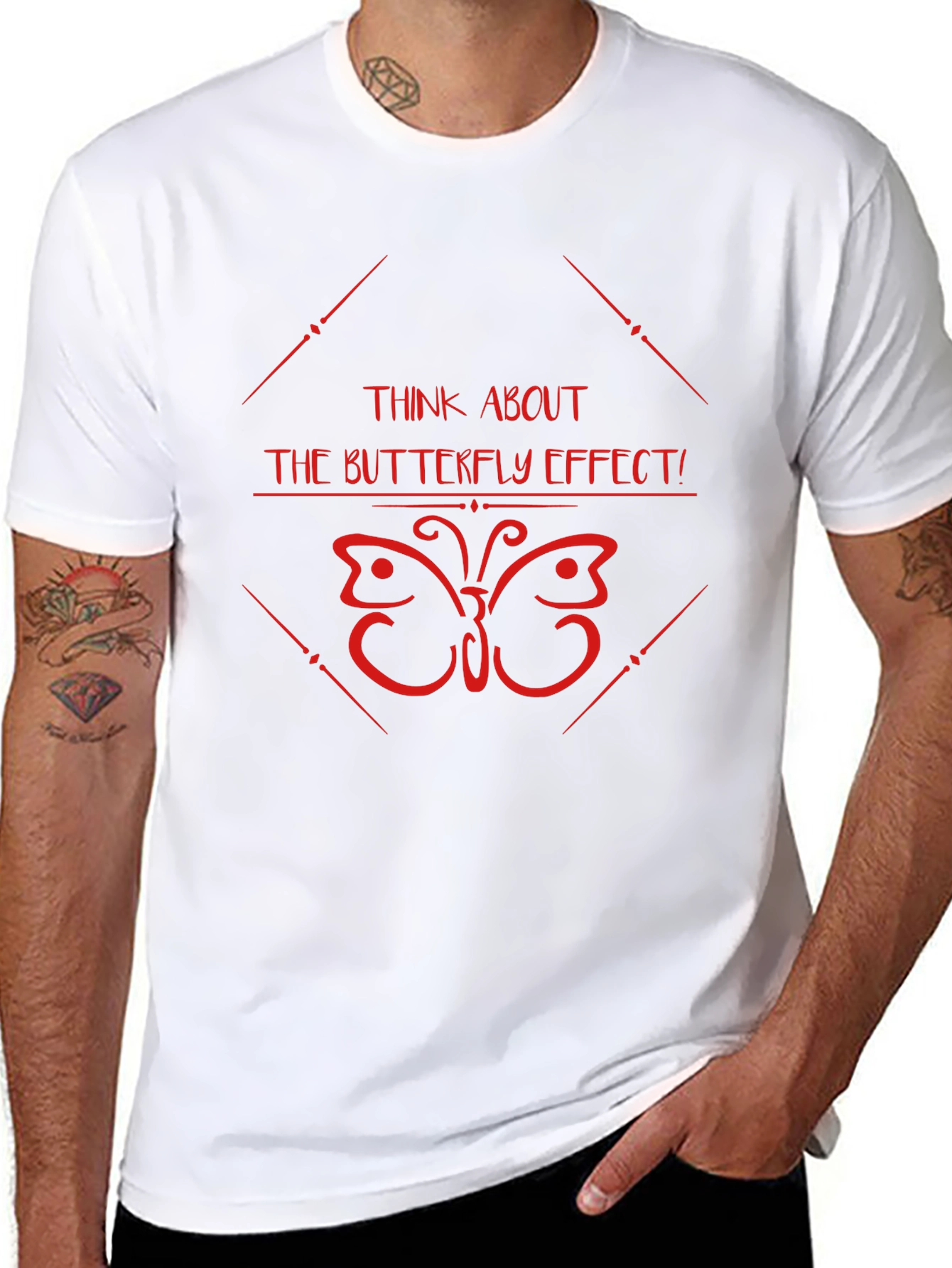 Butterfly Effect Graphic Tee - Black Cotton T-Shirt