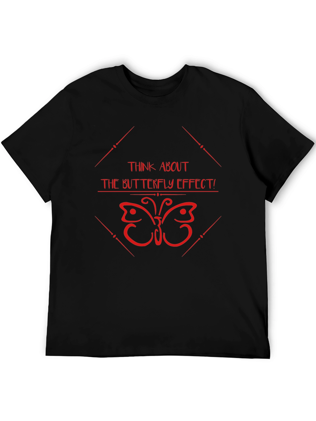 Butterfly Effect Graphic Tee - Black Cotton T-Shirt
