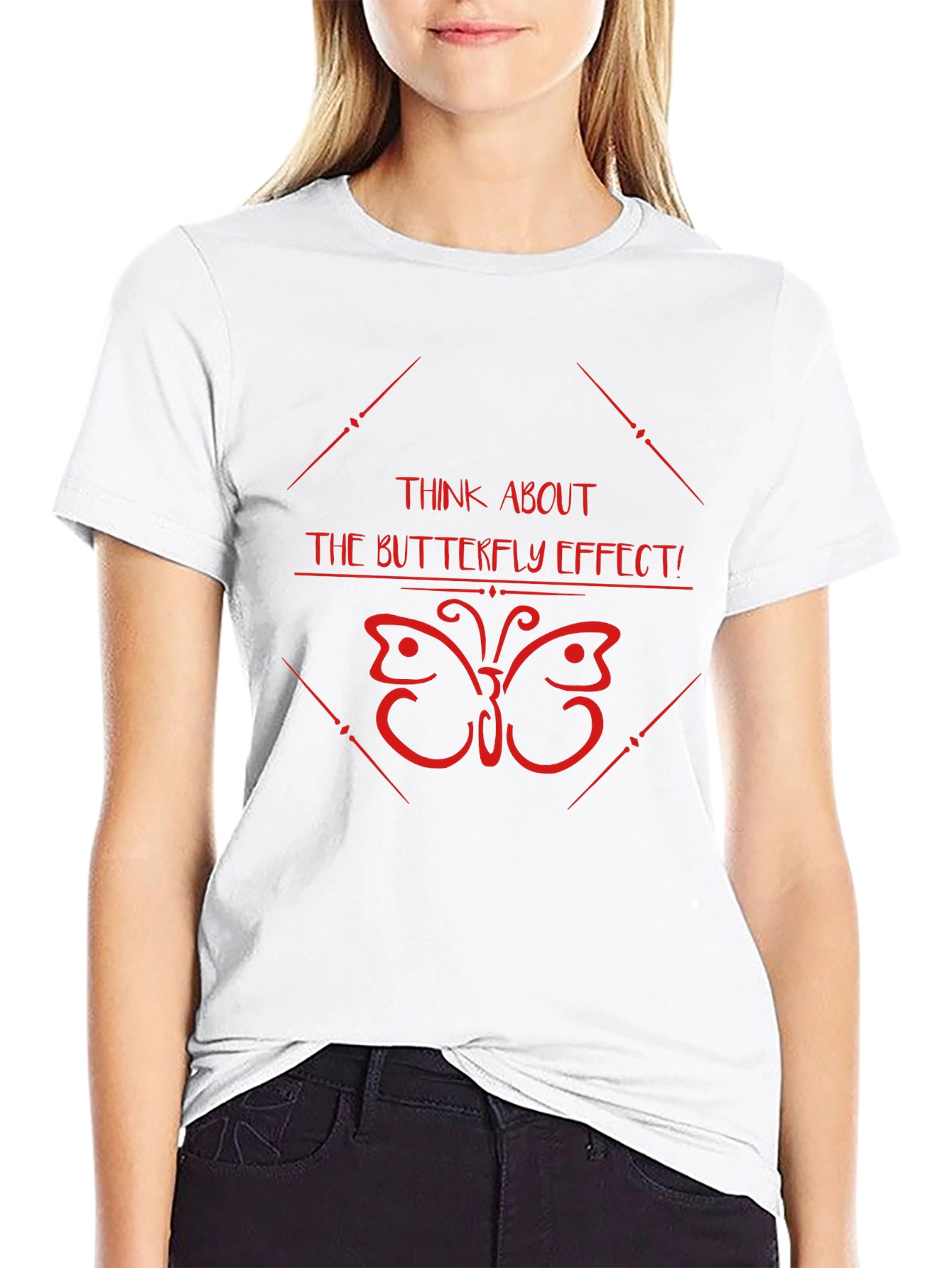 Butterfly Effect Graphic Tee - Black Cotton T-Shirt