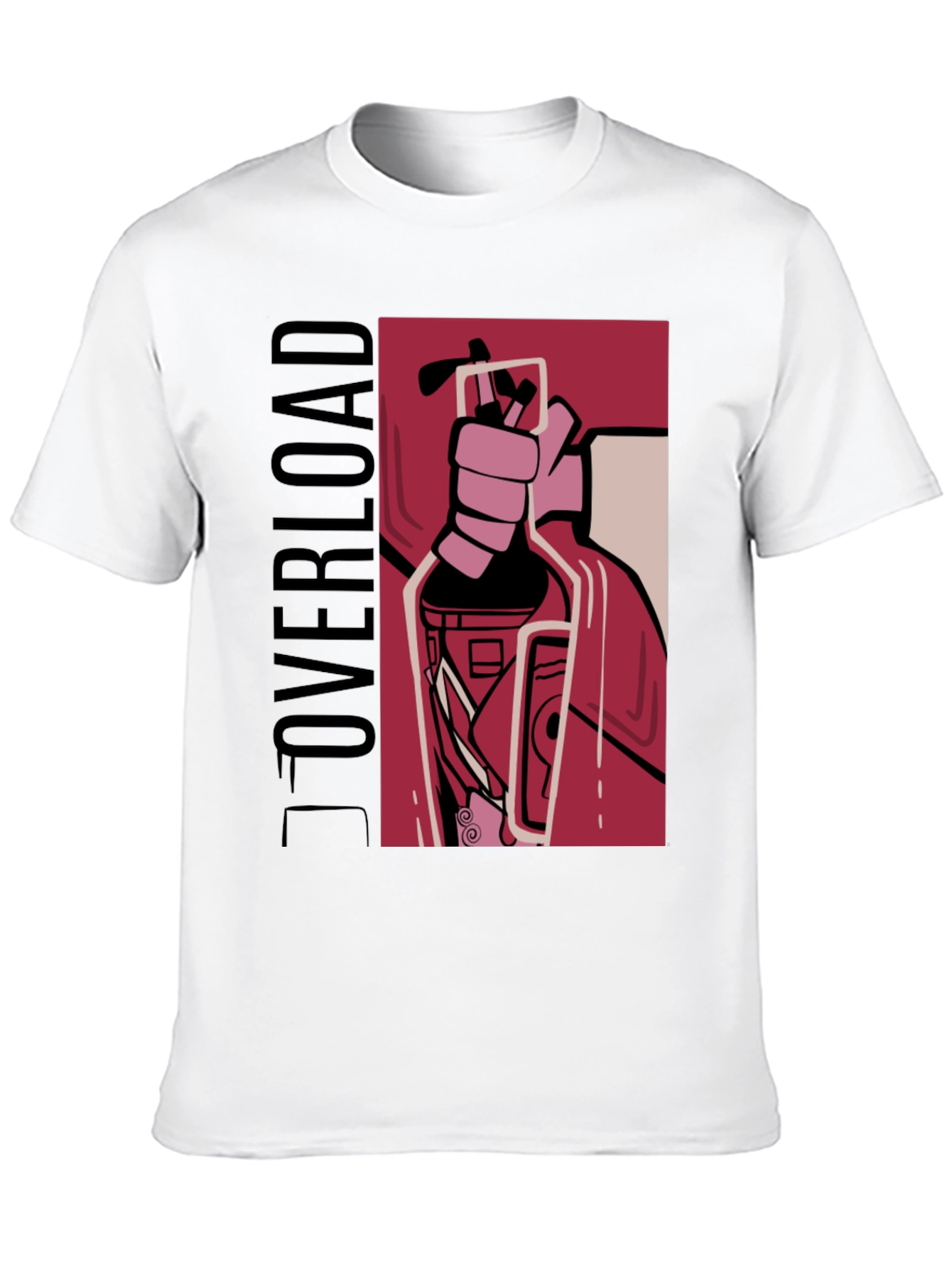 Overload Graphic Tee - Bold Design Black T-Shirt