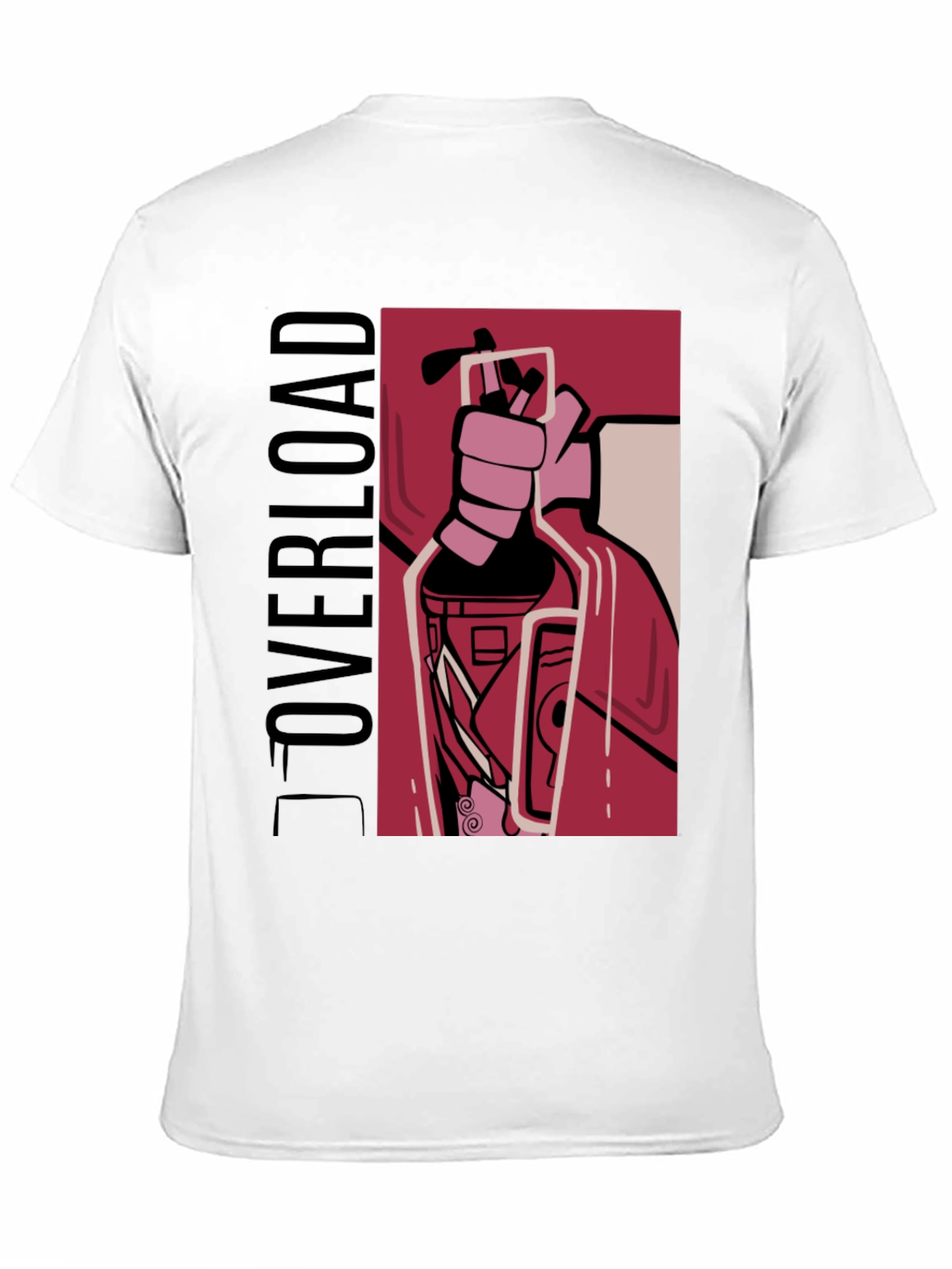 Overload Graphic Tee - Bold Design Black T-Shirt