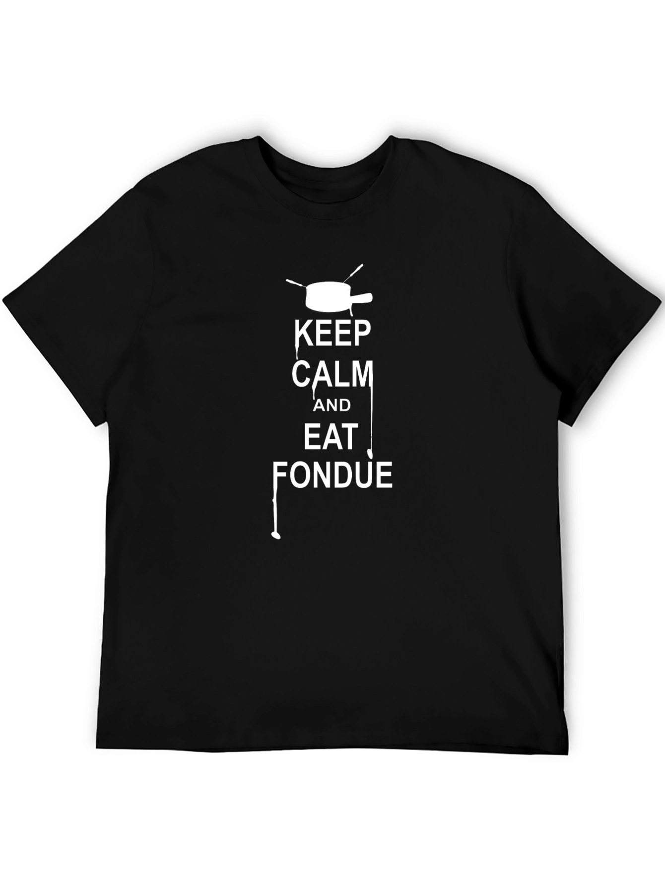 Keep Calm Eat Fondue T-Shirt - Black