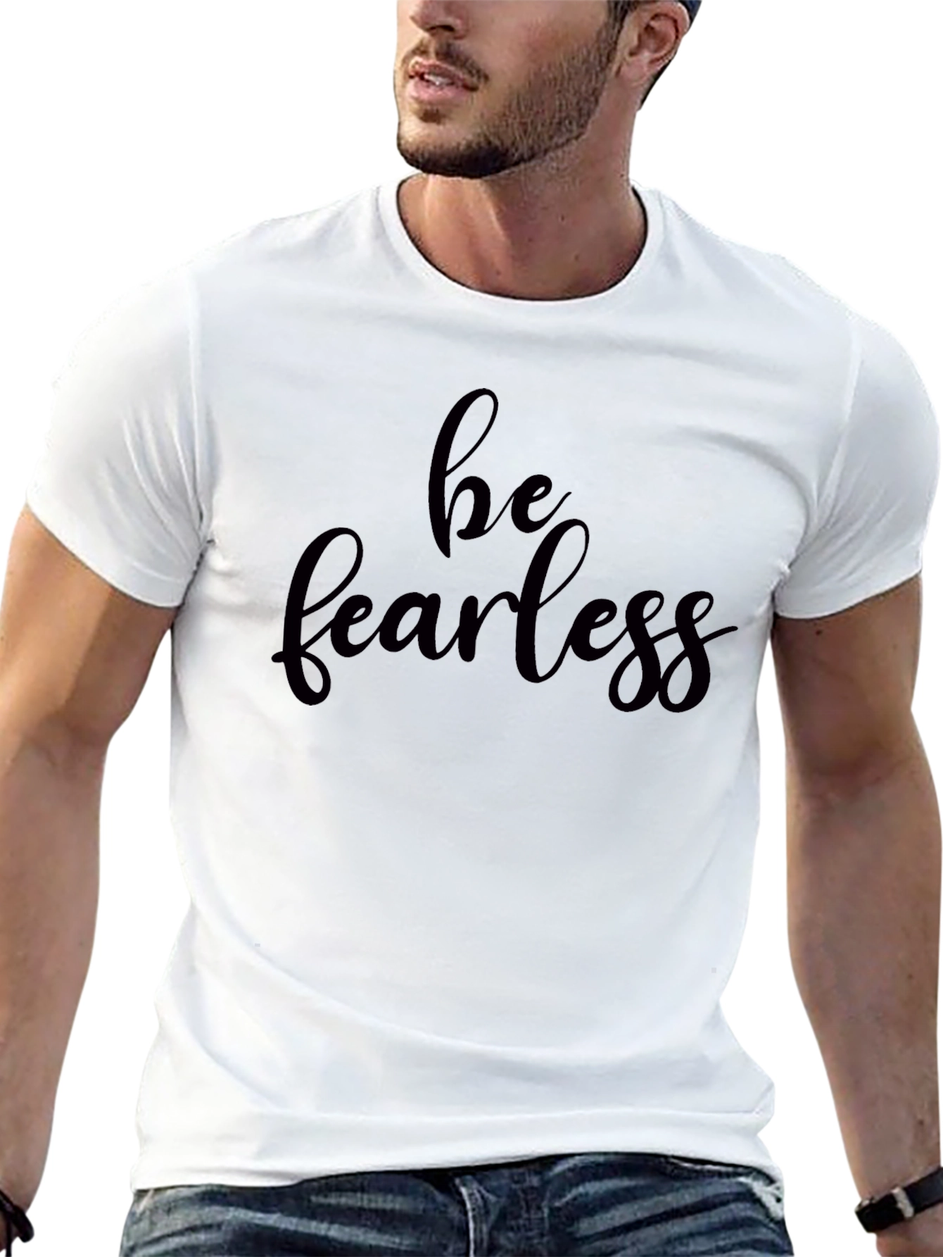 Be Fearless Black Graphic Tee