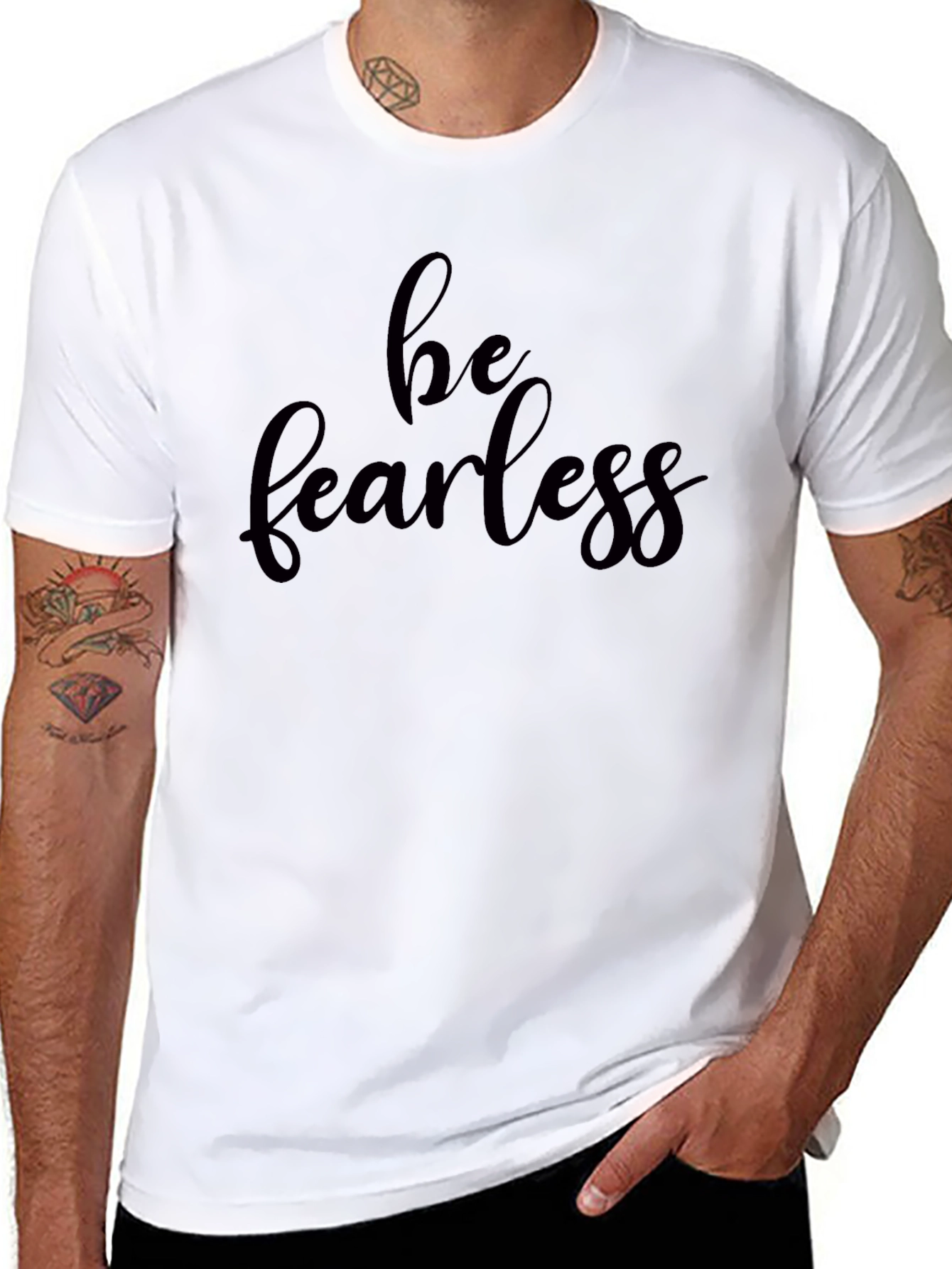 Be Fearless Black Graphic Tee