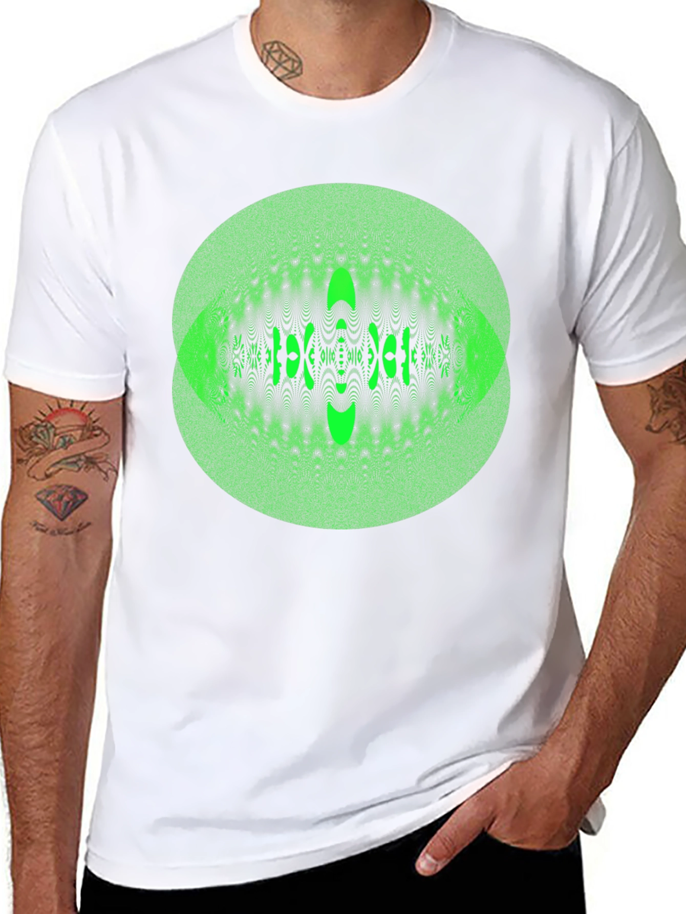 Green Eye Illusion Graphic Tee