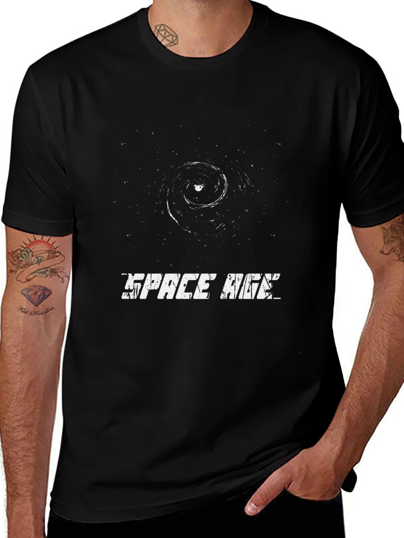 Space Age Graphic Tee - Galaxy Print