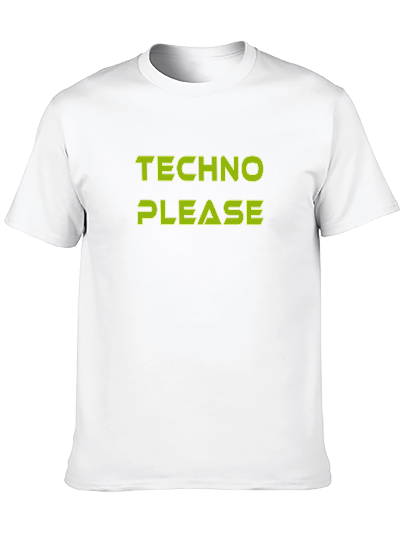 Techno Please Graphic Tee - Black Cotton T-Shirt