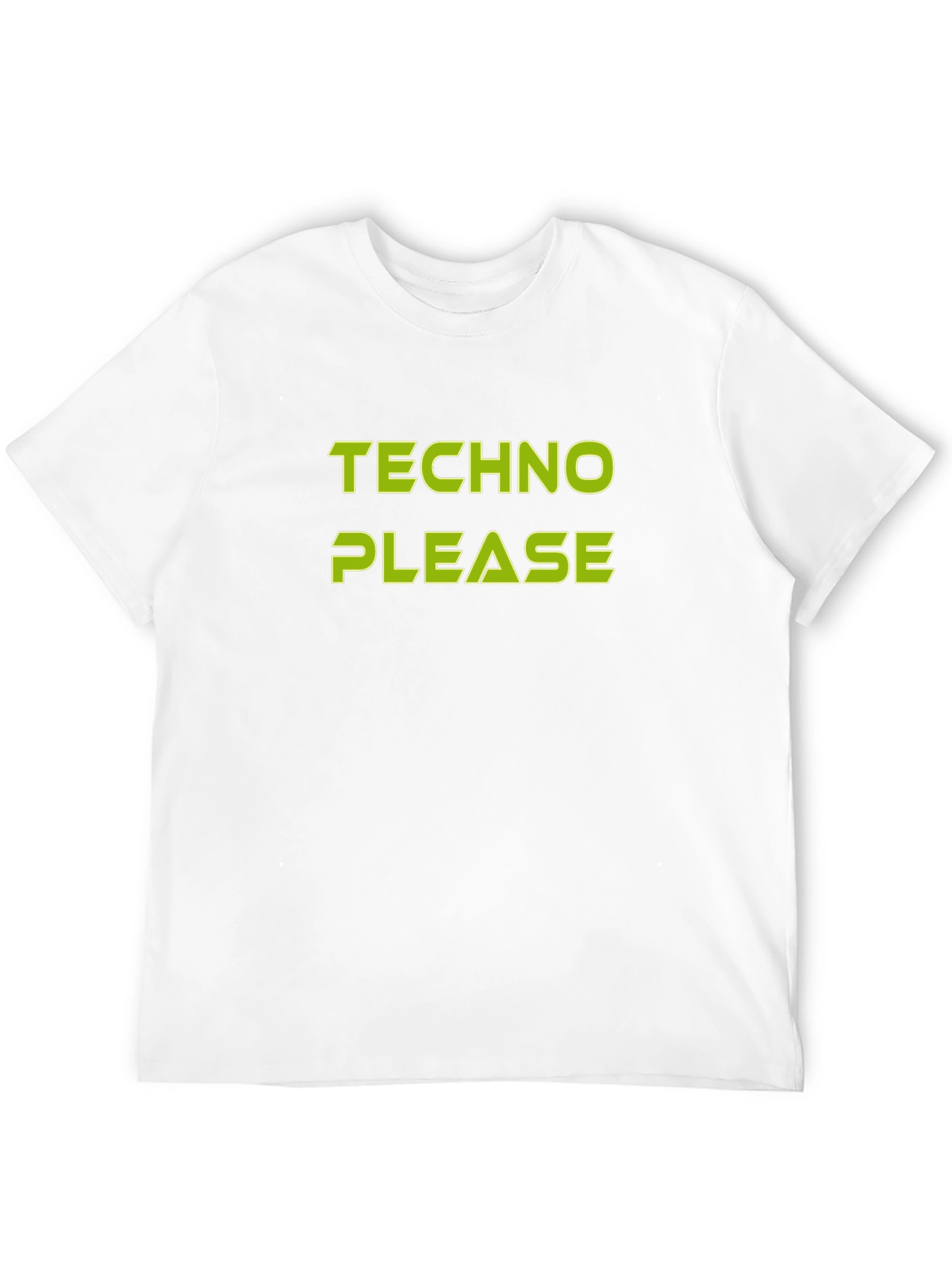Techno Please Graphic Tee - Black Cotton T-Shirt