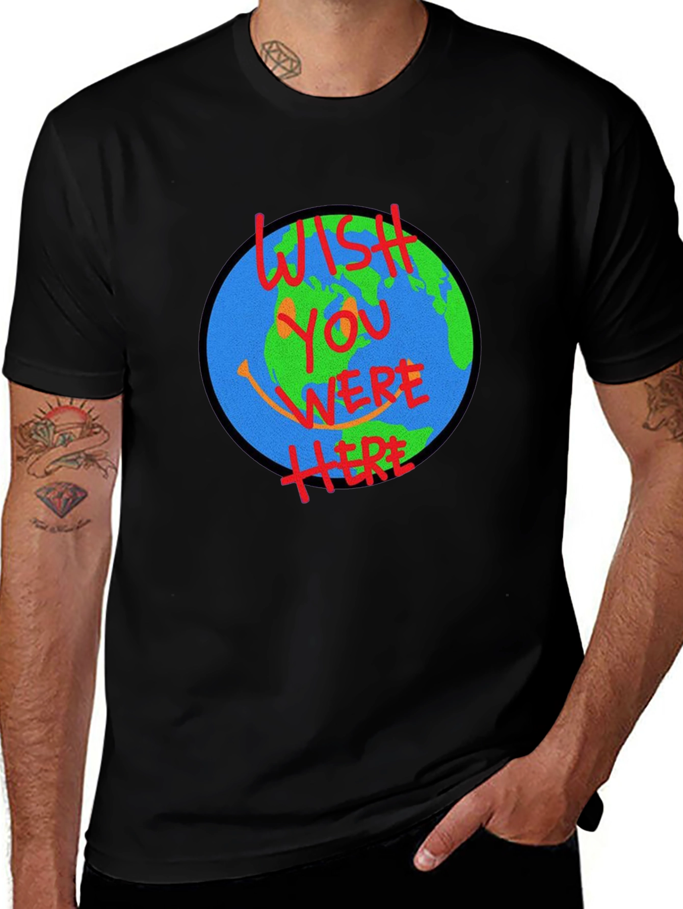 Wish You Were Here Earth Graphic T-Shirt