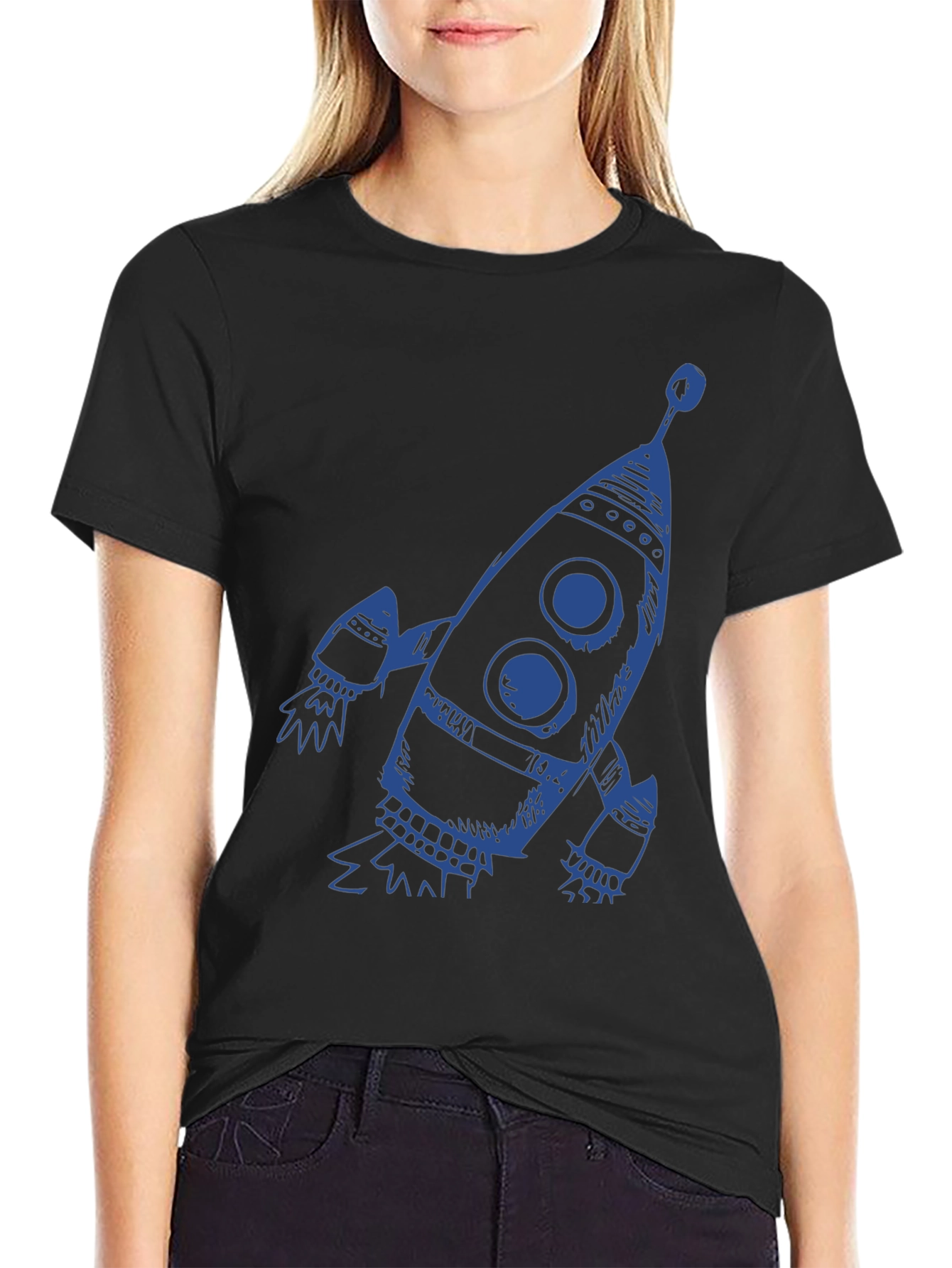 Rocket Graphic Tee - Mens Black T-Shirt