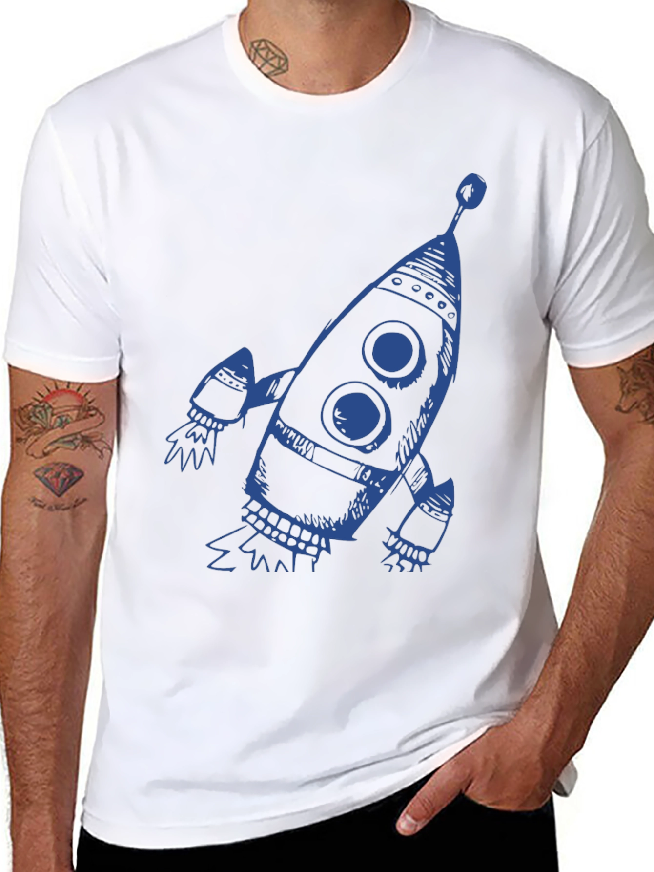 Rocket Graphic Tee - Mens Black T-Shirt
