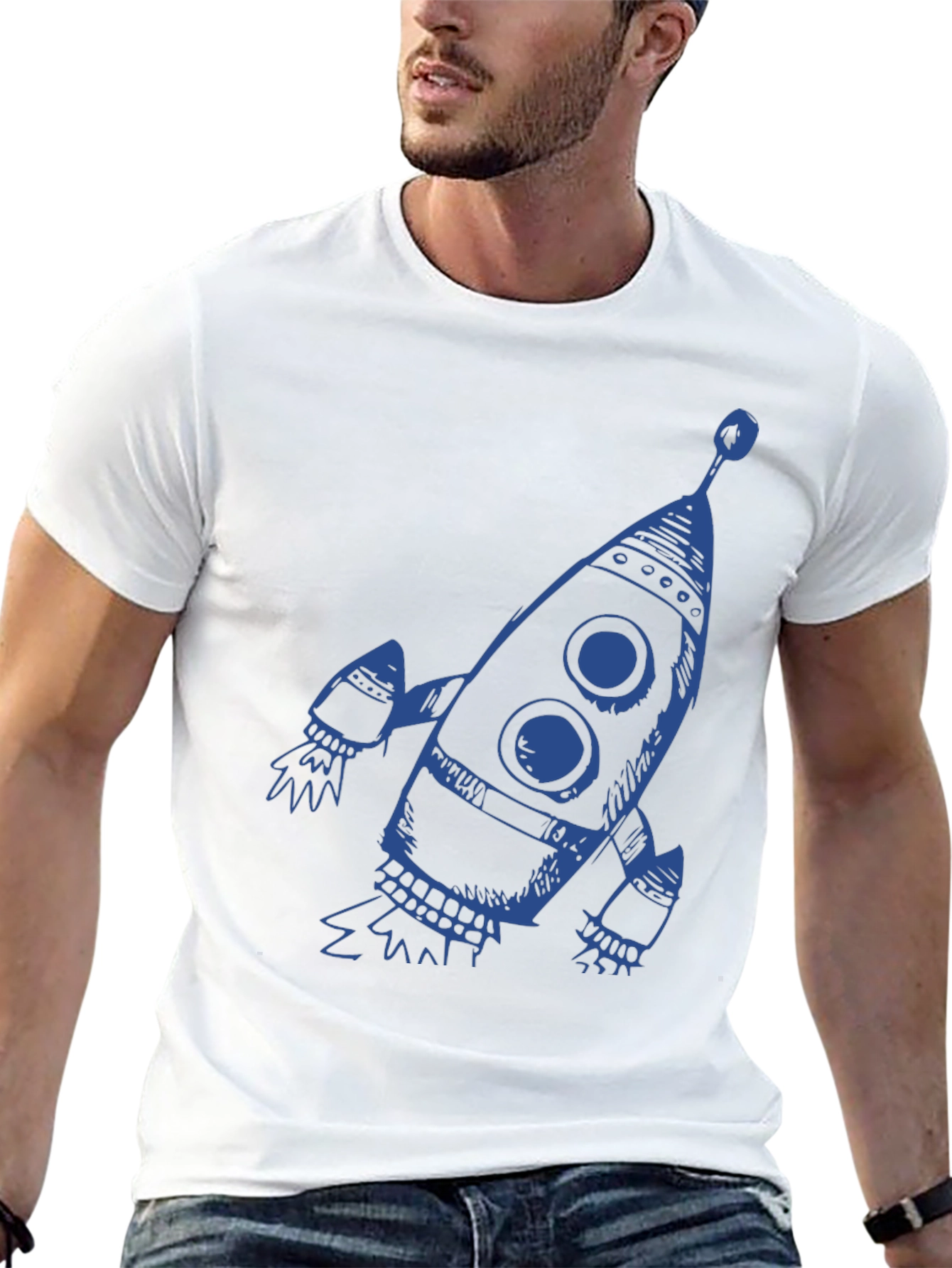 Rocket Graphic Tee - Mens Black T-Shirt