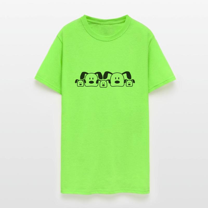 5 Dogs Family Team 3 Children Parents Mom Dad Cute