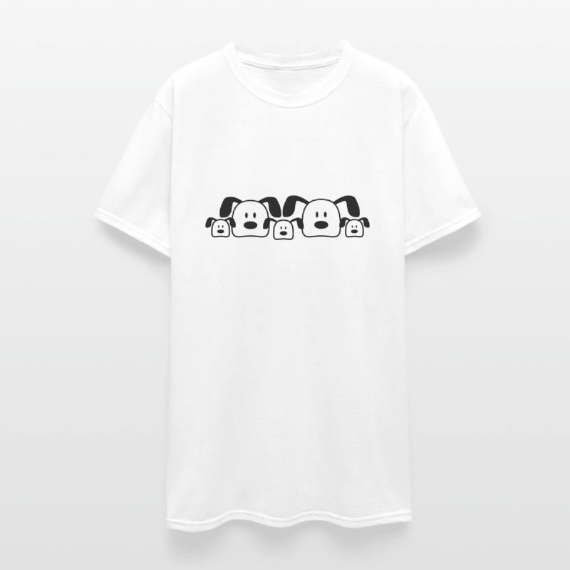 5 Dogs Family Team 3 Children Parents Mom Dad Cute