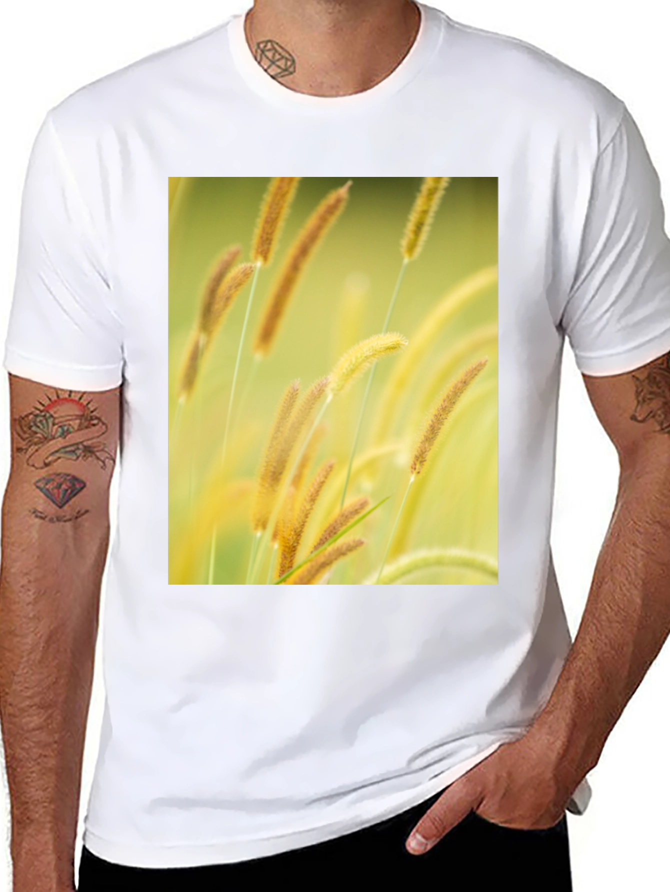 Nature Print Crew Neck T-Shirt