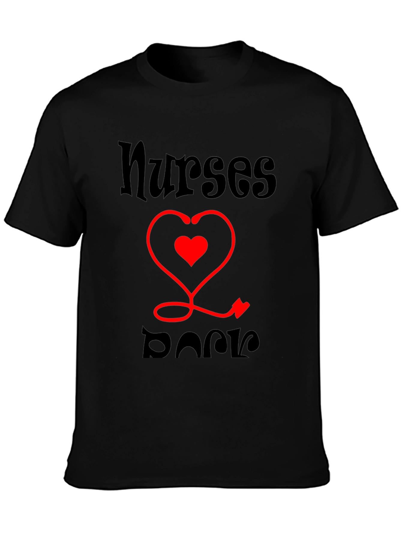 Nurses Rock T-Shirt - Stethoscope Heart Tee