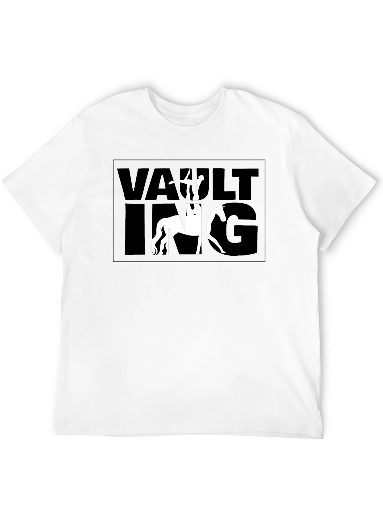 Vaulting Horse Rider T-Shirt - Black Graphic Tee