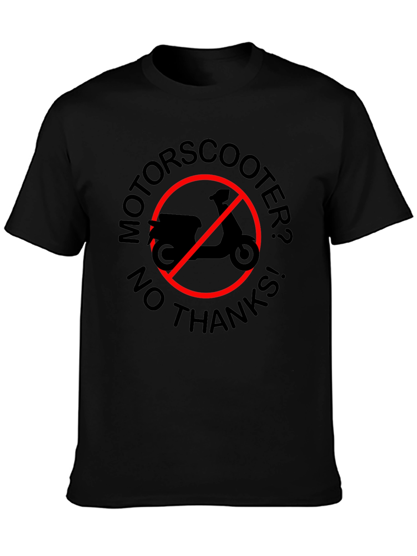 No Motorscooter Black Graphic Tee