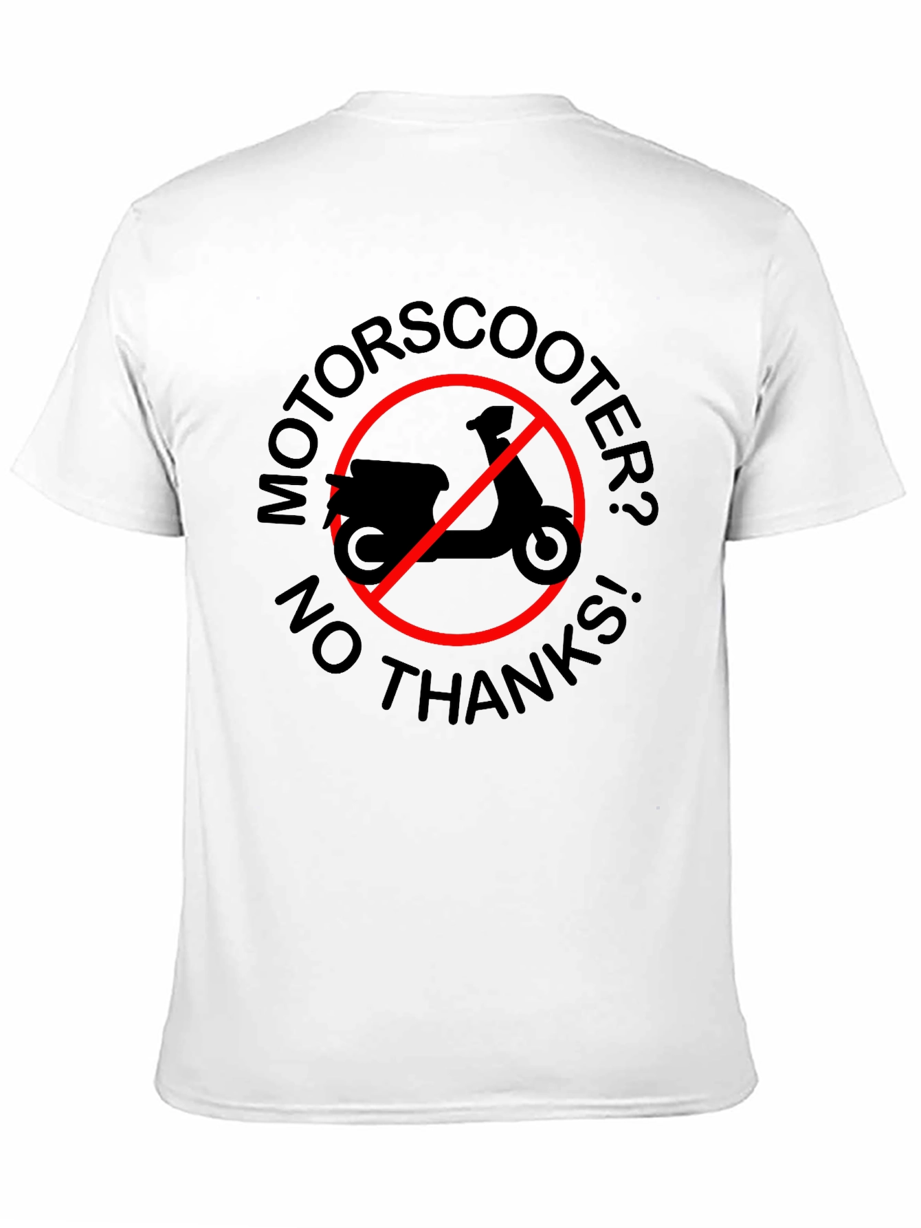 No Motorscooter Black Graphic Tee